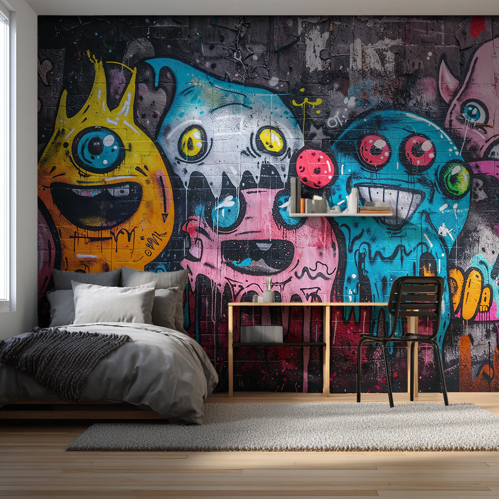 Designtapete Graffiti Monster - Image 5