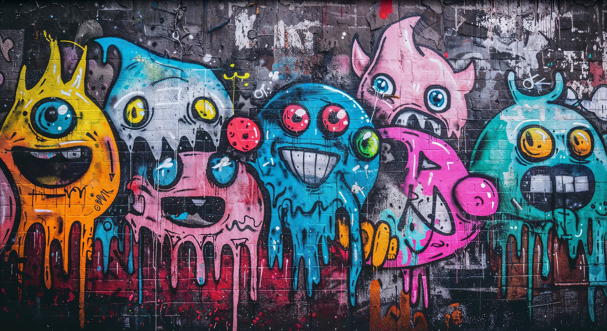 Designtapete Graffiti Monster - Image 7