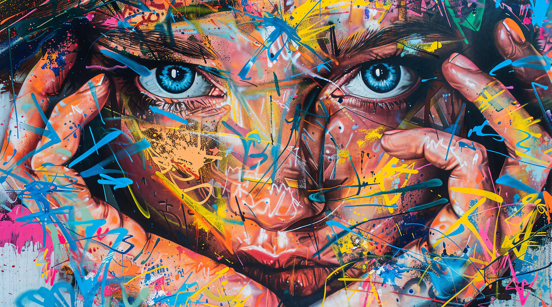 Designtapete Graffiti Portrait - Image 6