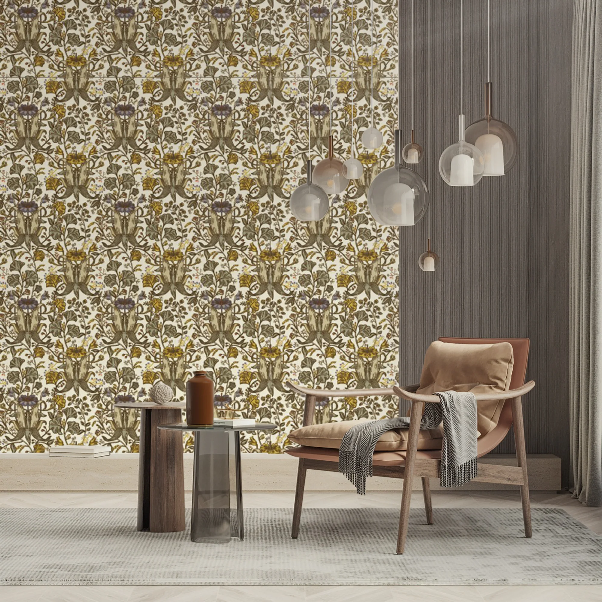 Designtapete Jugenstil Blumen - Image 3
