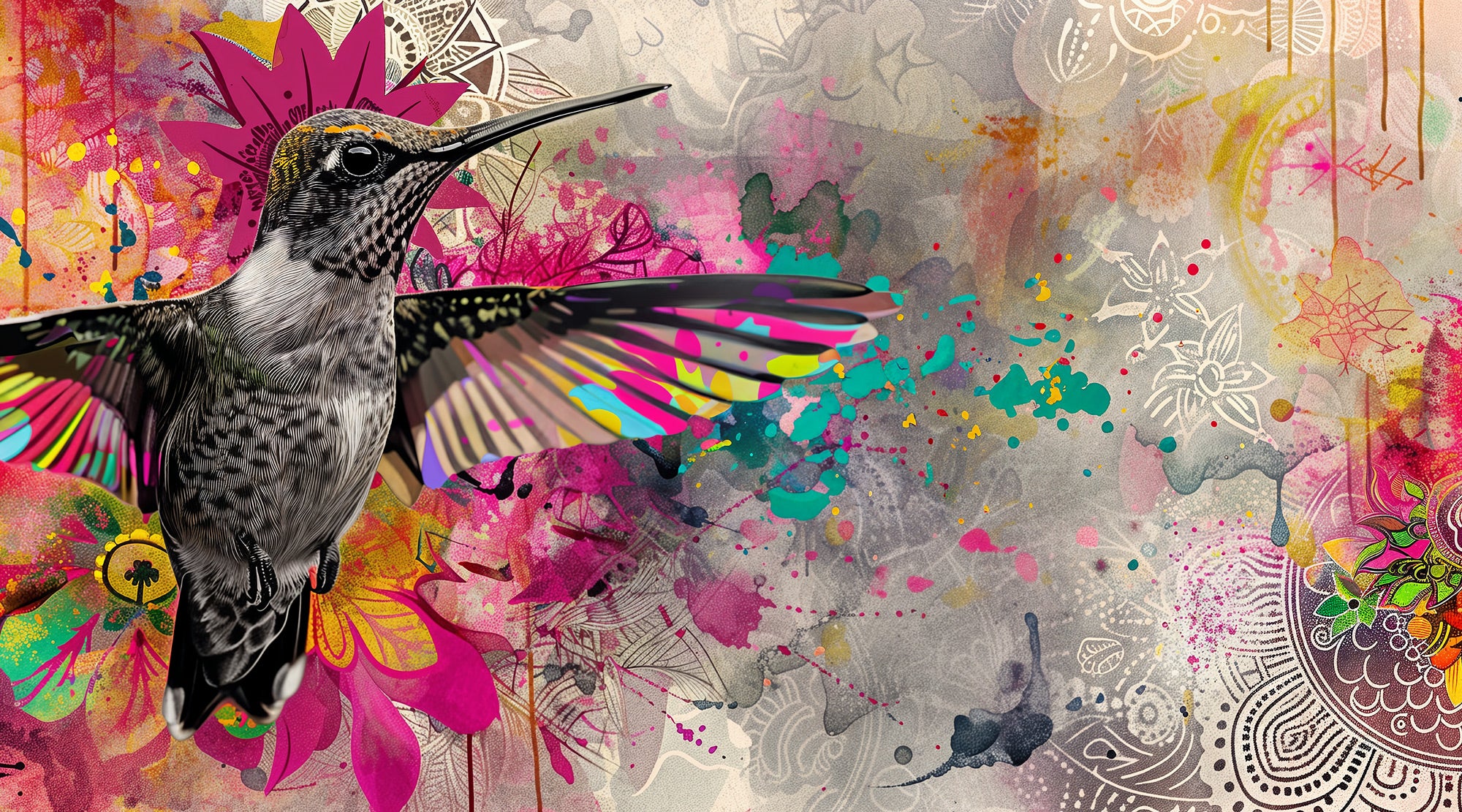 Designtapete Mandala Kolibri - Image 6