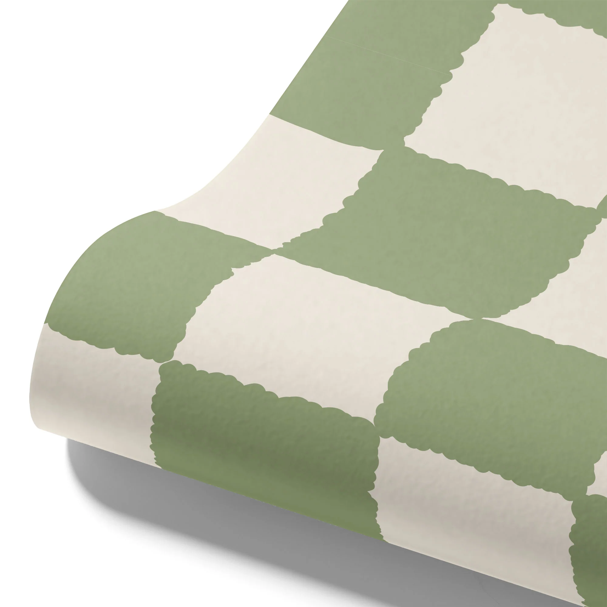 Designtapete Olive Checker - Image 5