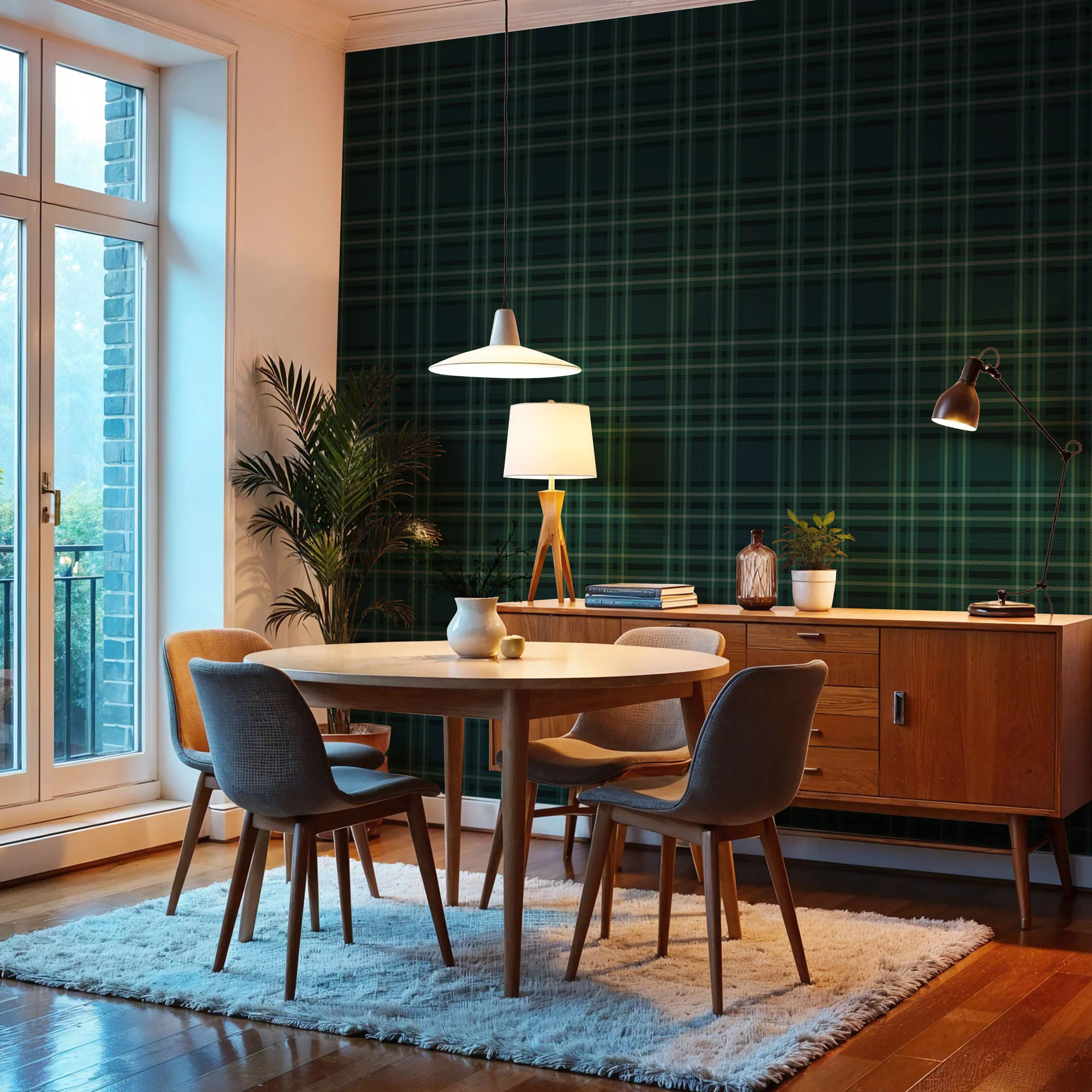 Designtapete Retro Plaid - Image 3