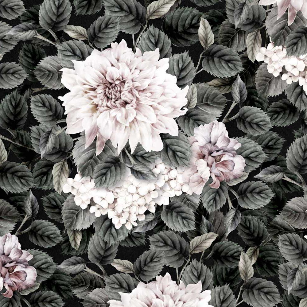 Fototapete Blumen­muster Midnight - Image 2