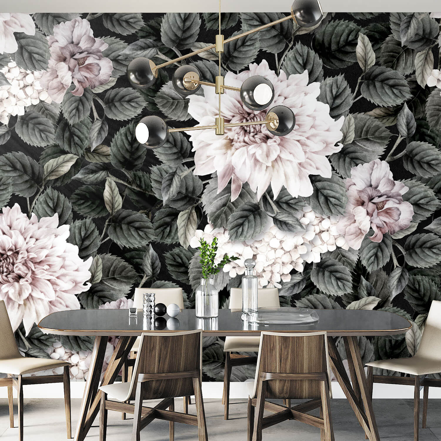 Fototapete Blumen­muster Midnight - Image 4