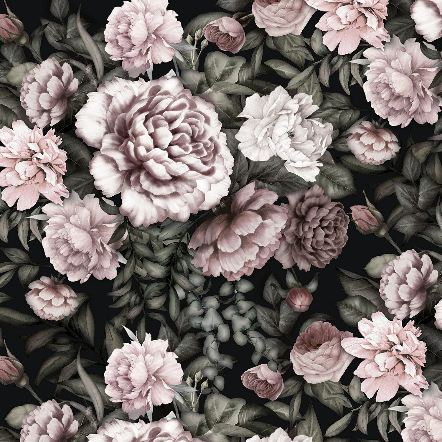 Fototapete Pfingst­rosen Muster - rosa - Image 2