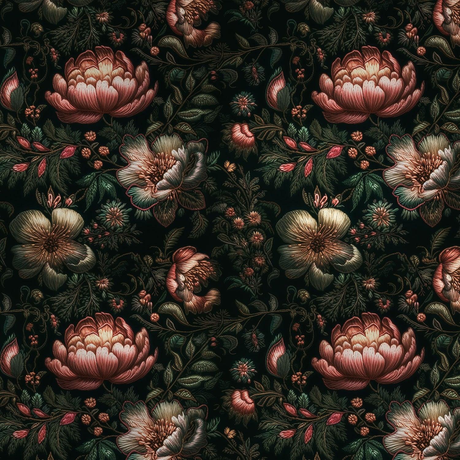 Fototapete Blumen­ Stick­muster - Image 2