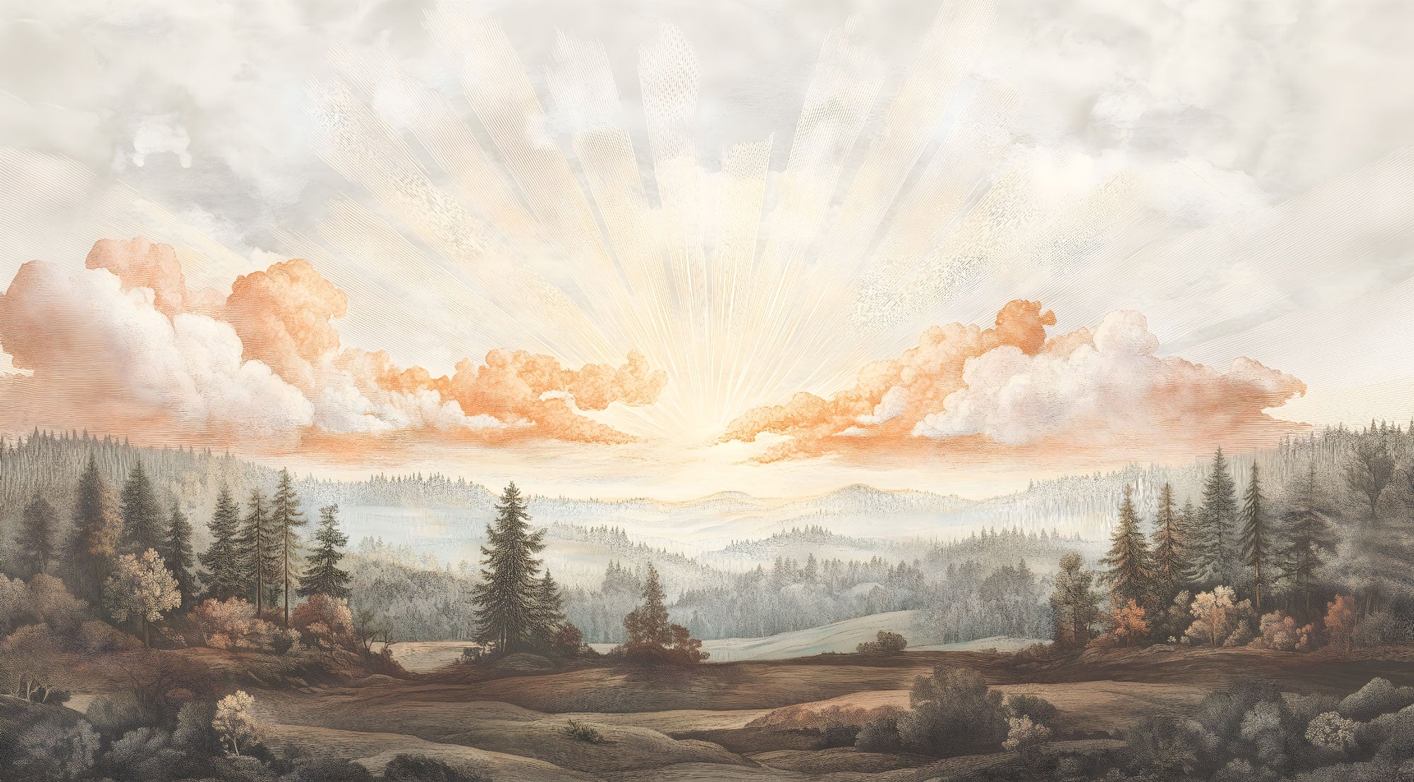 Fototapete Licht­spiel in Aquarell - Image 5