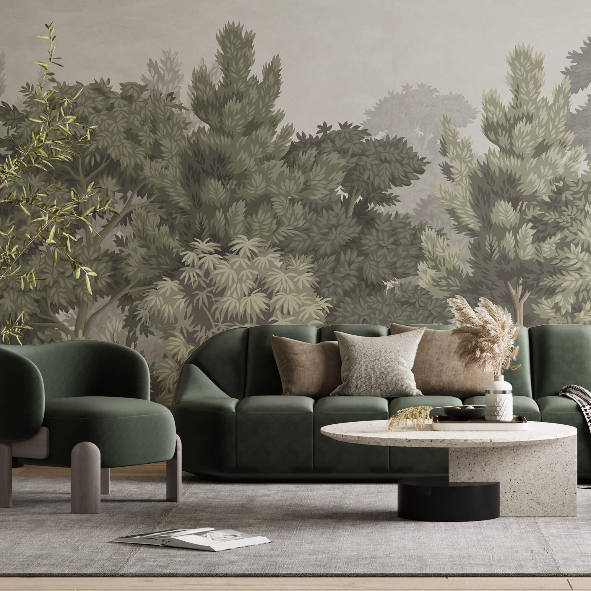 Design­tapete Wald­pastell - Image 3