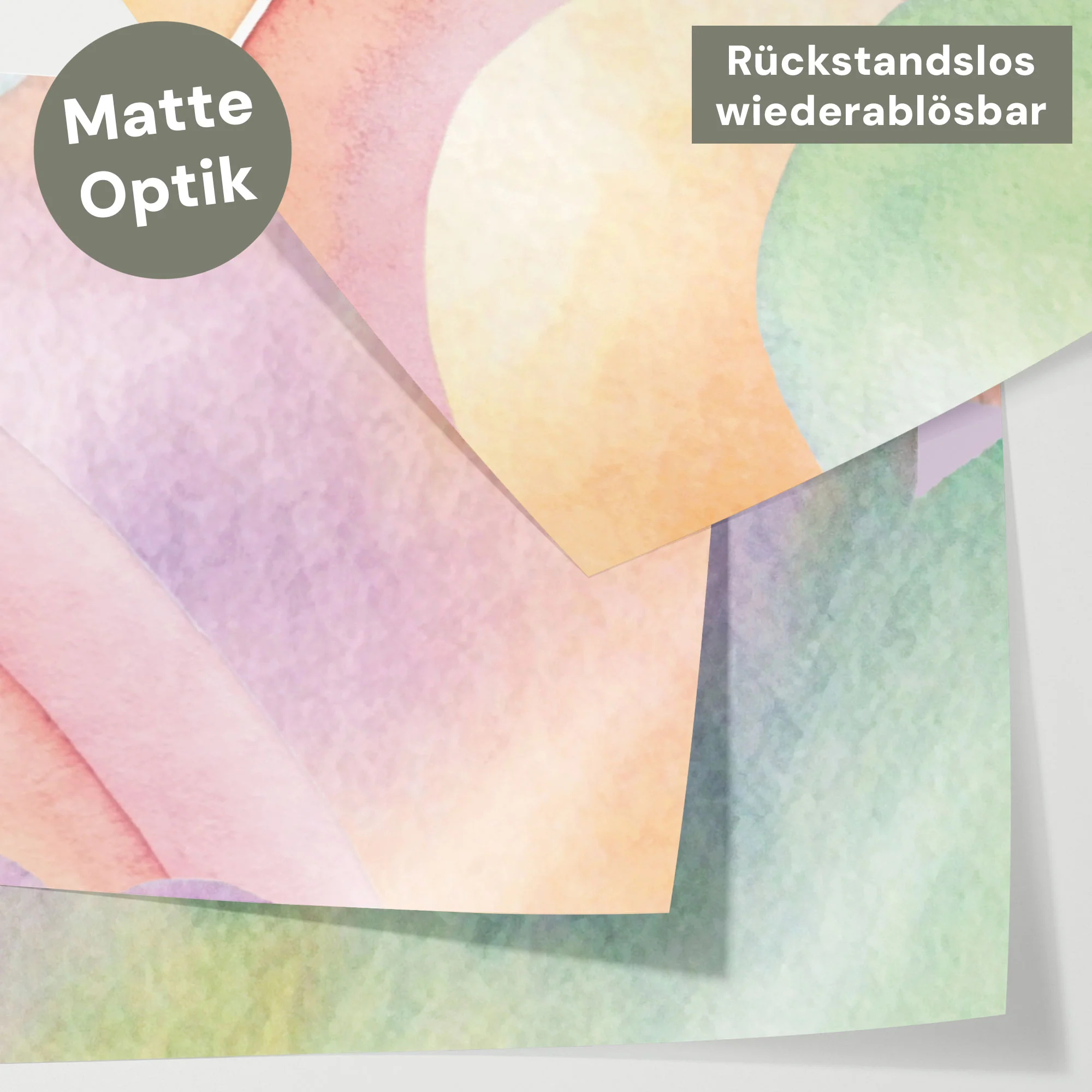 Bett­aufkleber Set für IKEA Kura - Aquarell Regenbögen - Image 4
