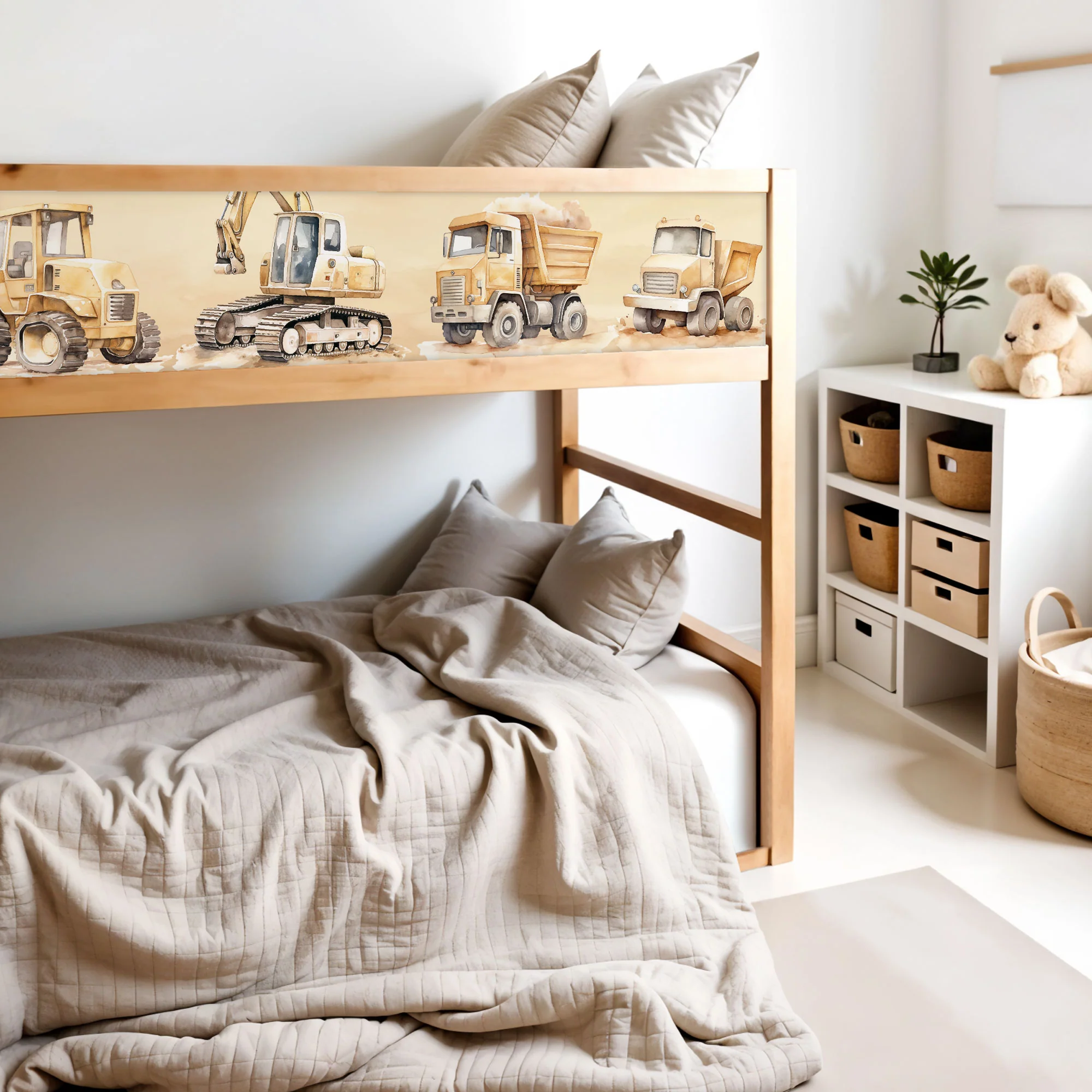 Bett­aufkleber Set für IKEA Kura - Baustelle - Image 3