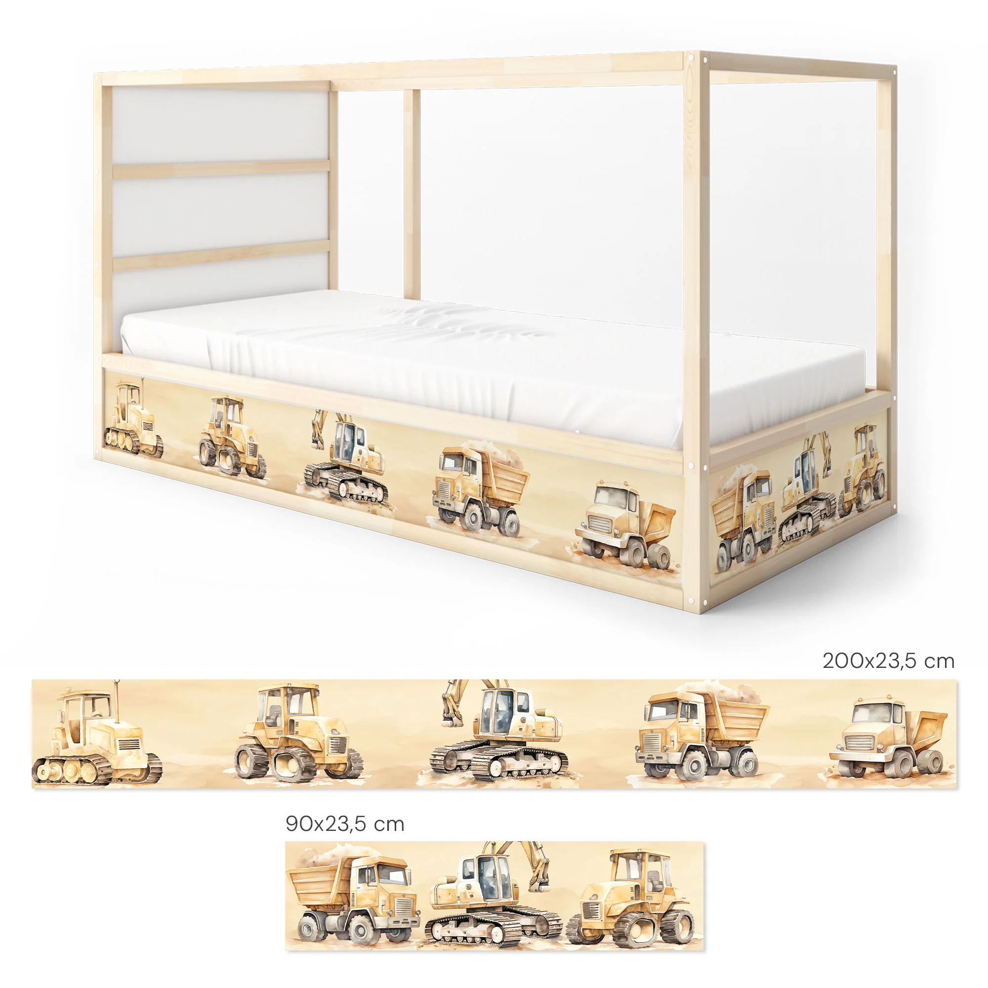 Bett­aufkleber Set für IKEA Kura - Baustelle - Image 7