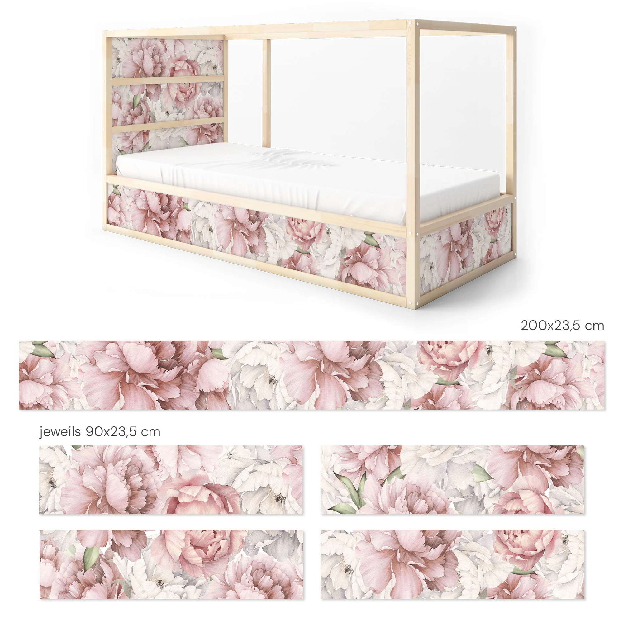 Bett­aufkleber Set für IKEA Kura - Blooming Spring - Image 9