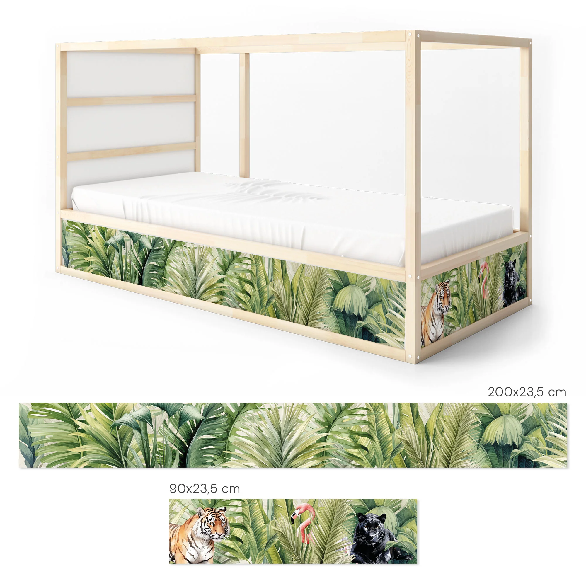 Bett­aufkleber Set für IKEA Kura - Dschungeltiere - Image 7