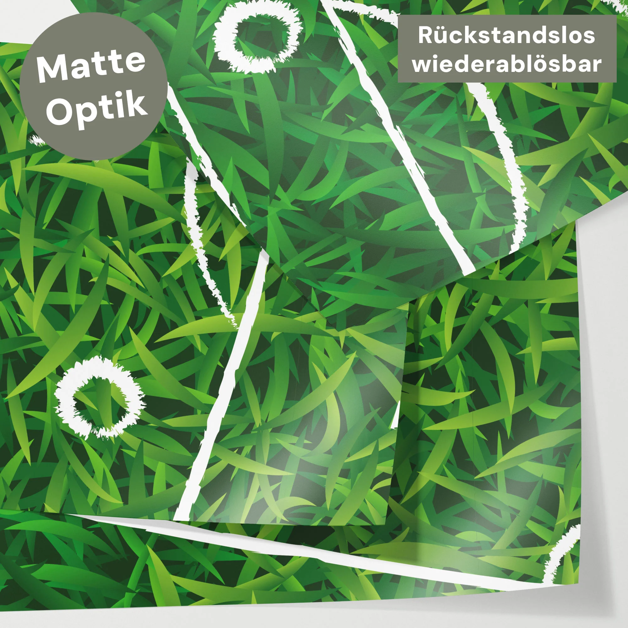 Bett­aufkleber Set für IKEA Kura - Fußball Rasen - Image 4