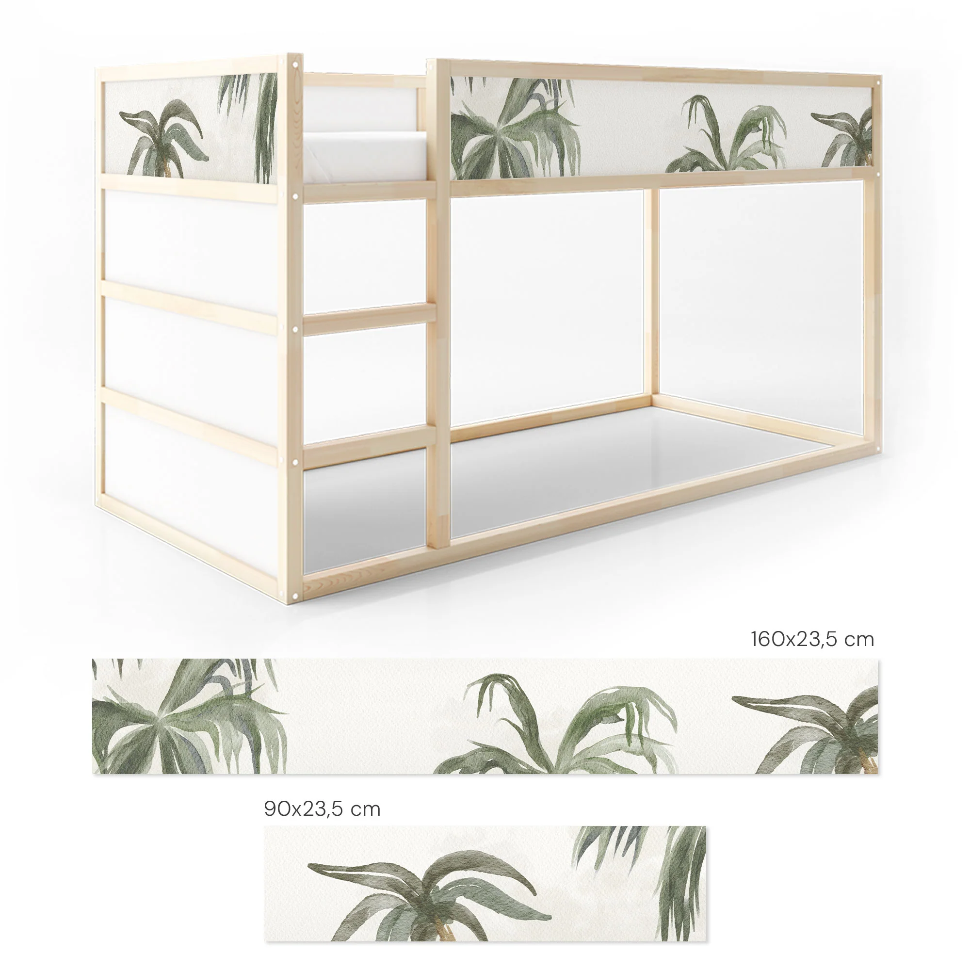 Bett­aufkleber Set für IKEA Kura - Palmenoase - Image 5