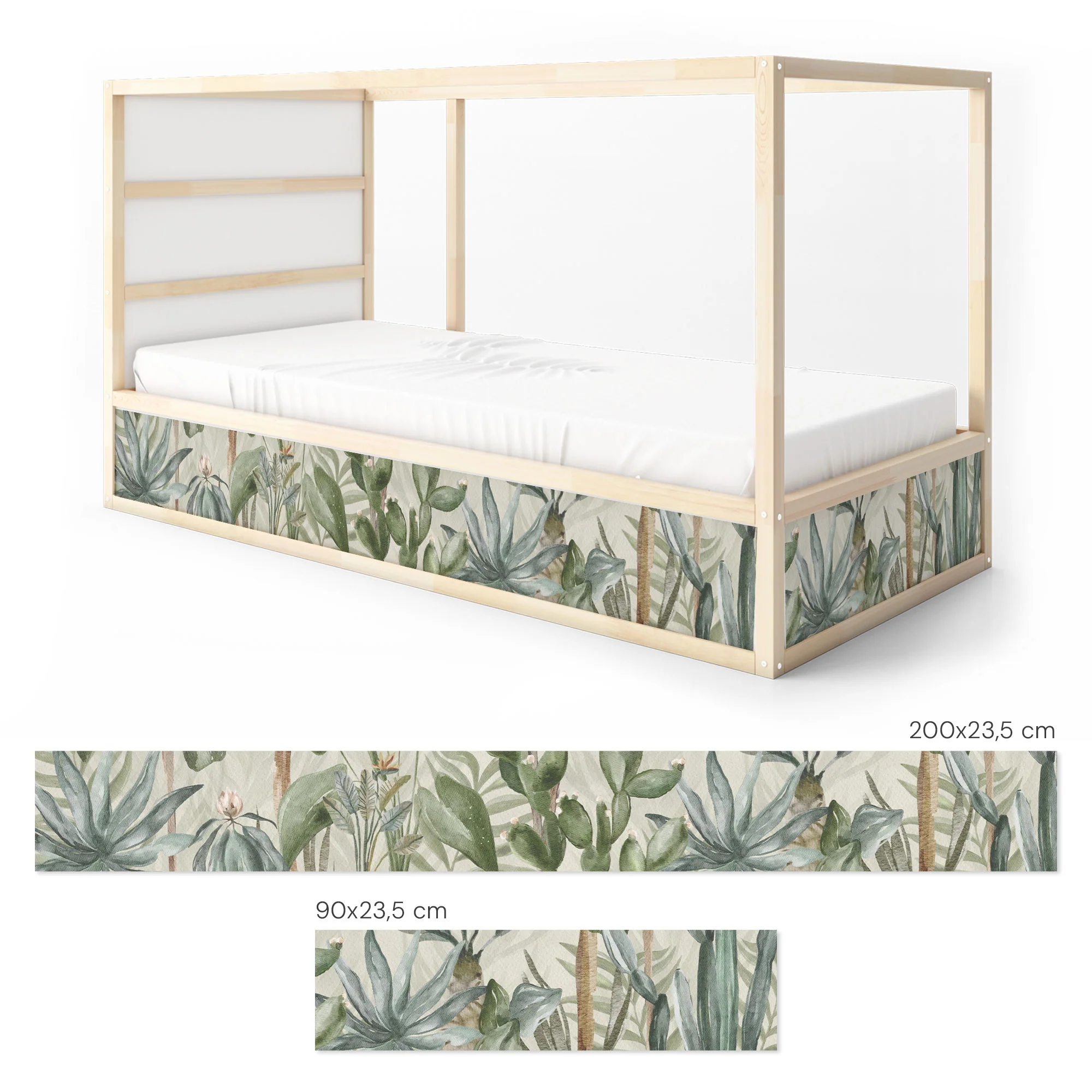 Bett­aufkleber Set für IKEA Kura - Palmenoase - Image 6