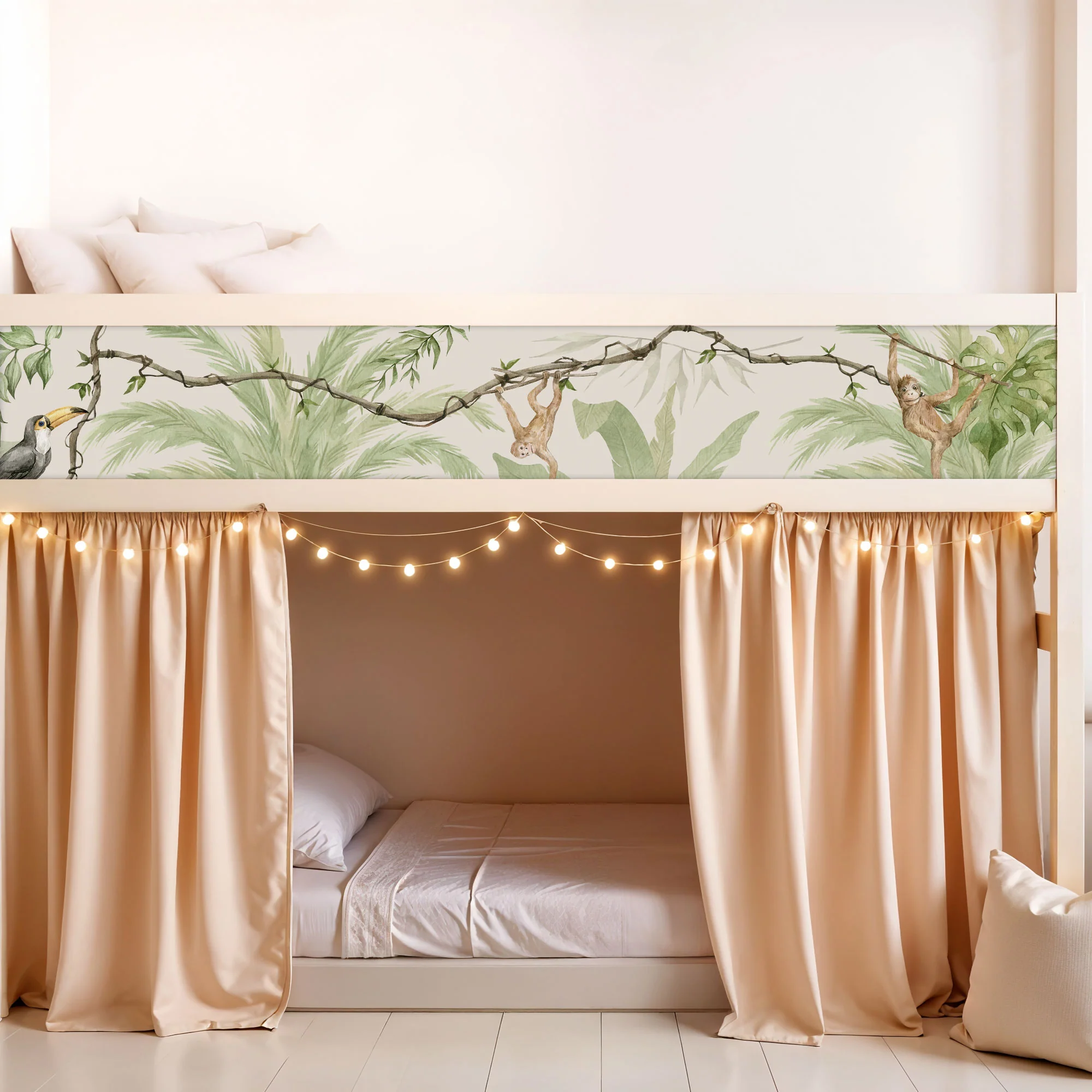 Bett­aufkleber Set für IKEA Kura - Safari Aquarell - Image 3