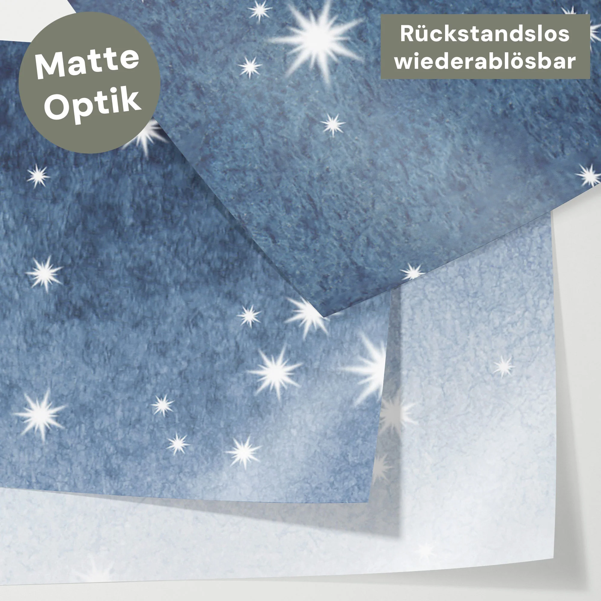 Bett­aufkleber Set für IKEA Kura - Aquarell Sterne - Image 3