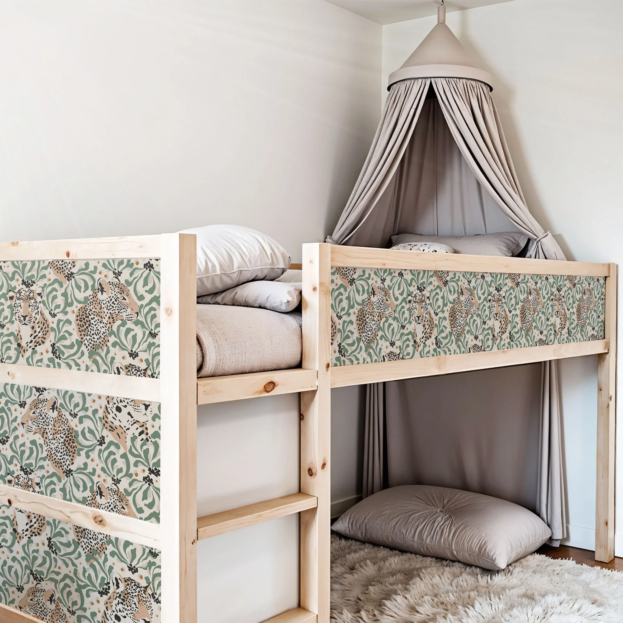 Bett­aufkleber Set für IKEA Kura - Boho Dschungel - Image 3