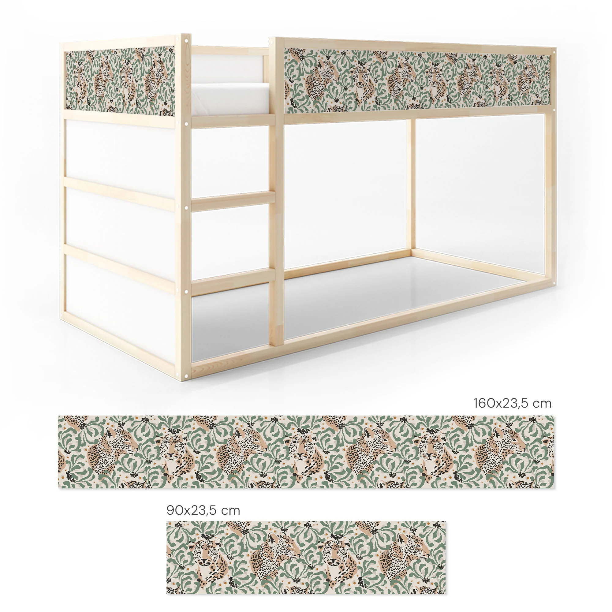 Bett­aufkleber Set für IKEA Kura - Boho Dschungel - Image 6