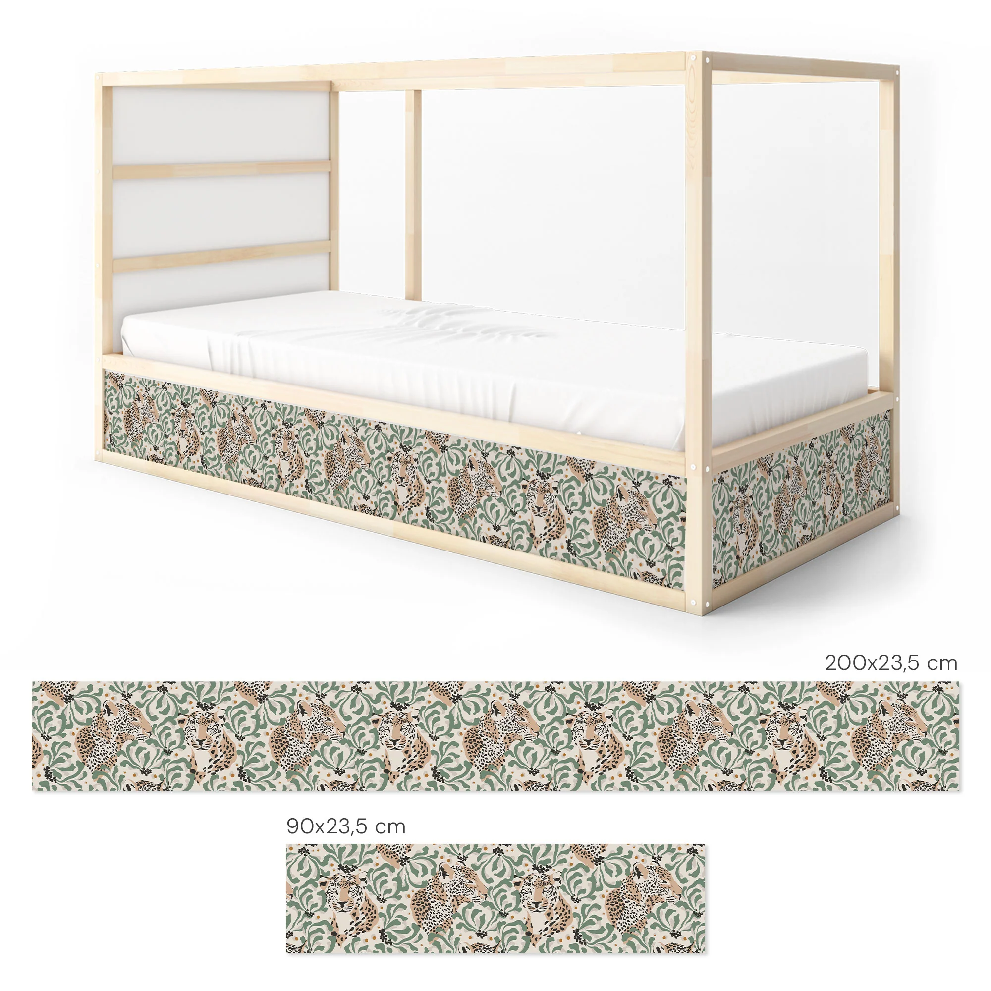 Bett­aufkleber Set für IKEA Kura - Boho Dschungel - Image 7