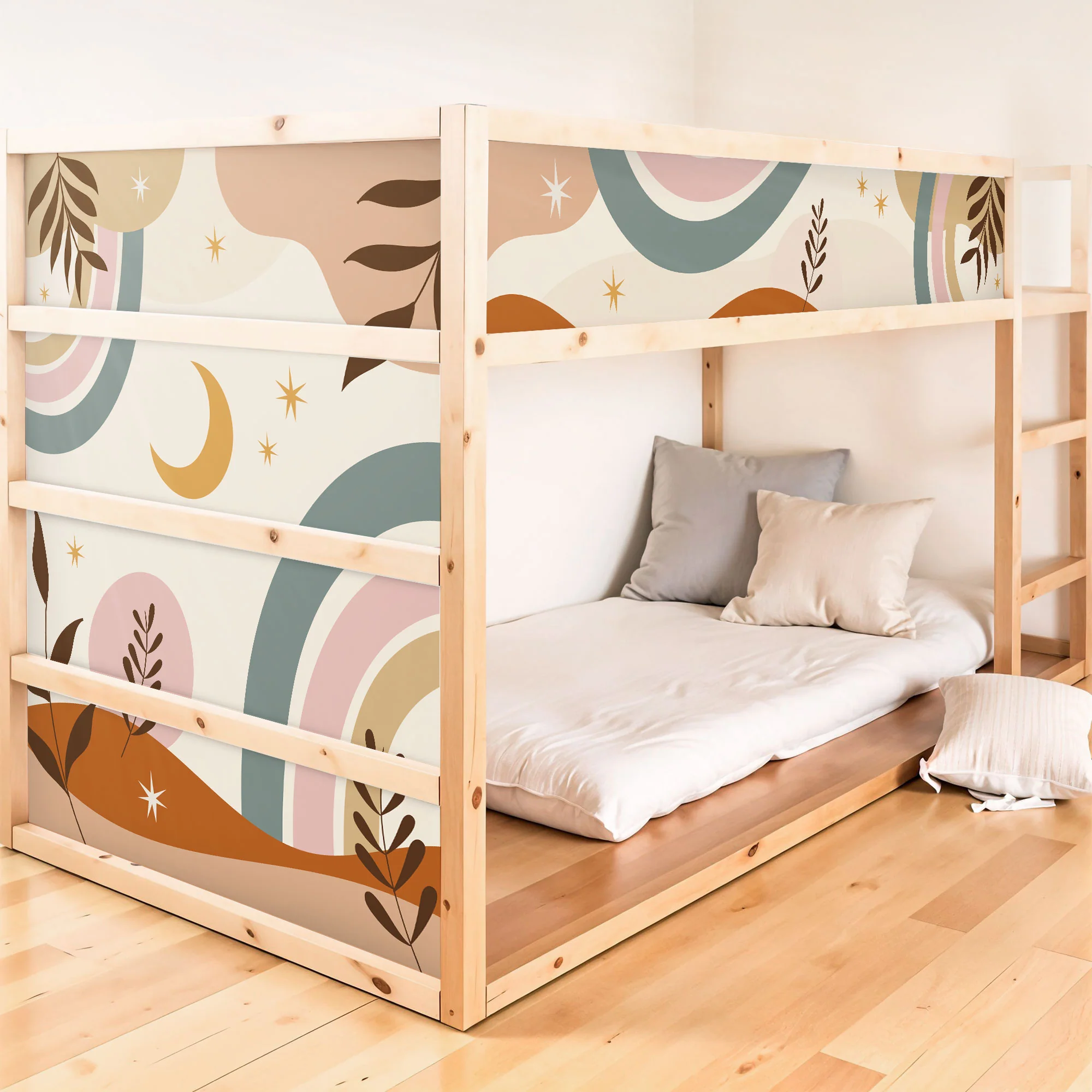 Bett­aufkleber Set für IKEA Kura - Boho Formen - Image 2