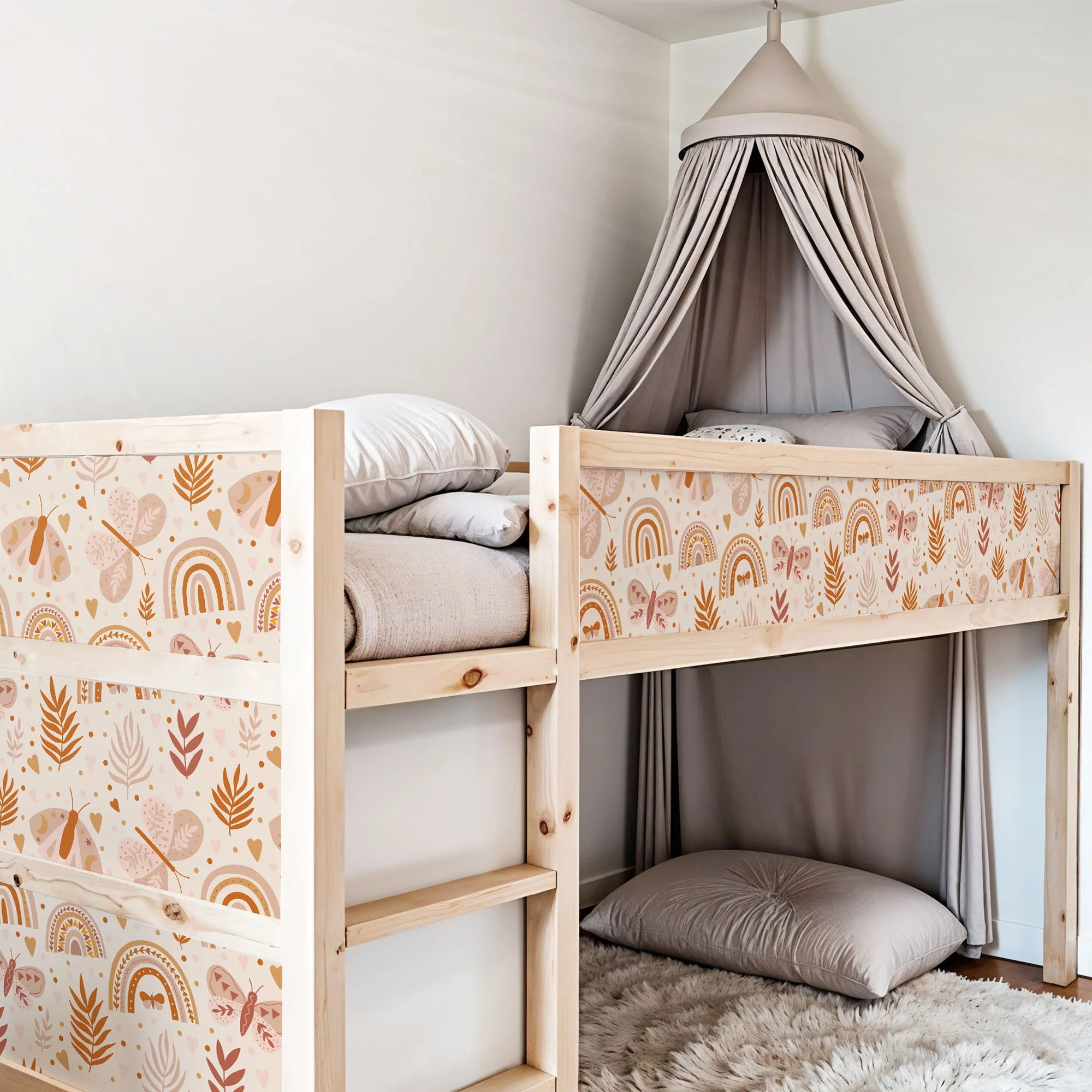 Bett­aufkleber Set für IKEA Kura - Boho Muster - Image 3