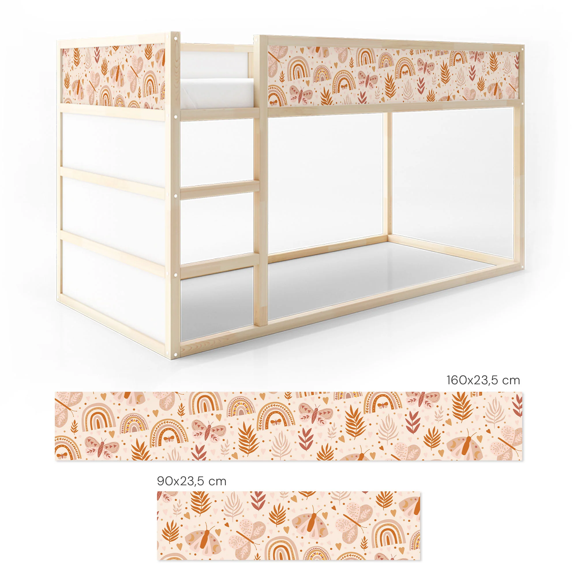 Bett­aufkleber Set für IKEA Kura - Boho Muster - Image 6