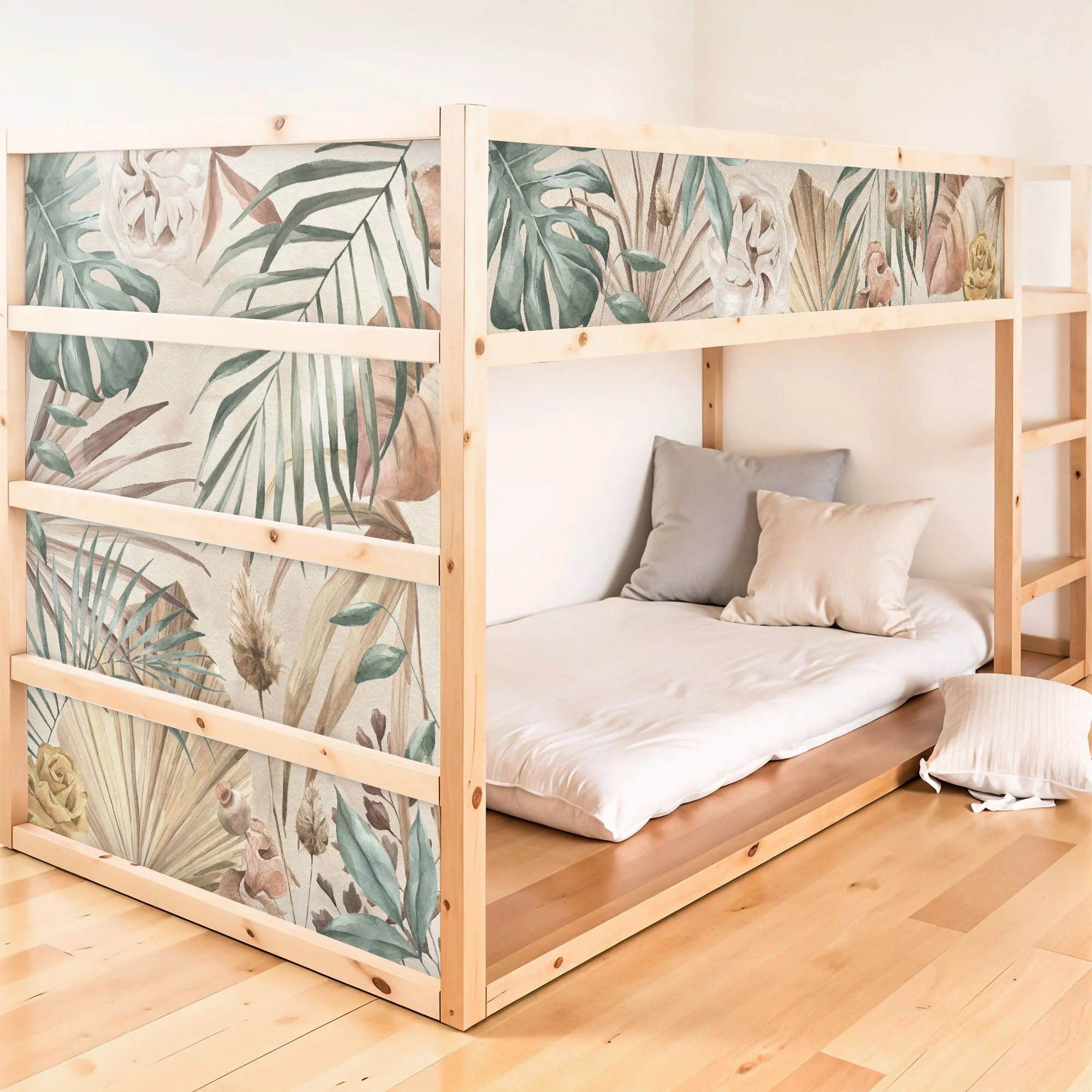 Bett­aufkleber Set für IKEA Kura - Boho Pflanzen - Image 2