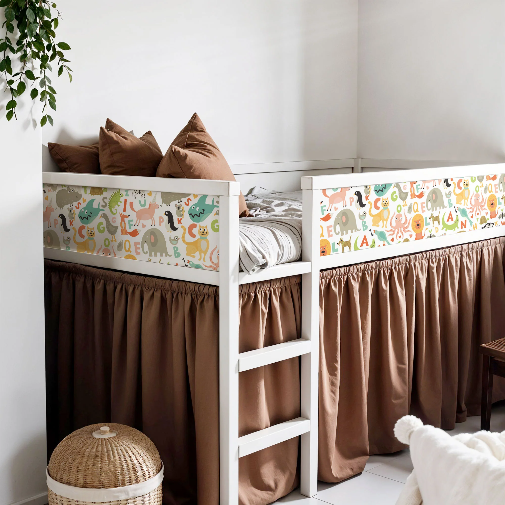 Bett­aufkleber Set für IKEA Kura - Buchstaben - Image 3
