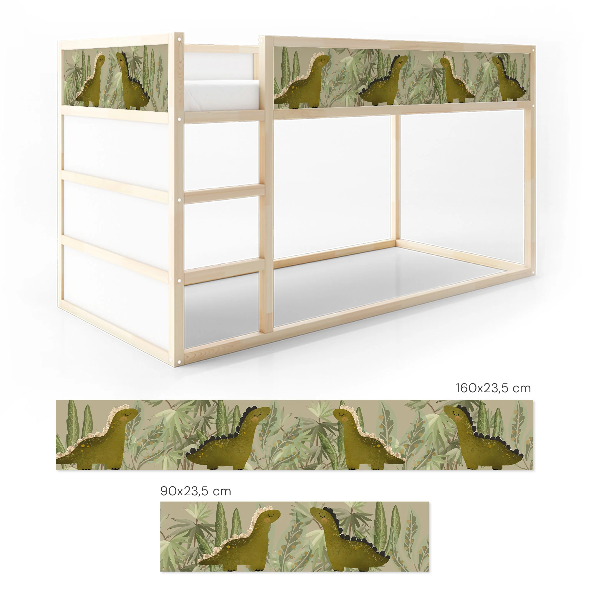 Bett­aufkleber Set für IKEA Kura - Dinos - Image 6