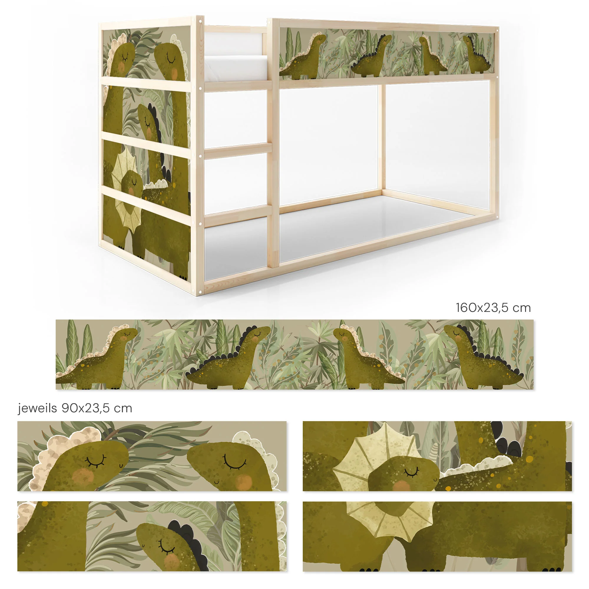 Bett­aufkleber Set für IKEA Kura - Dinos - Image 7