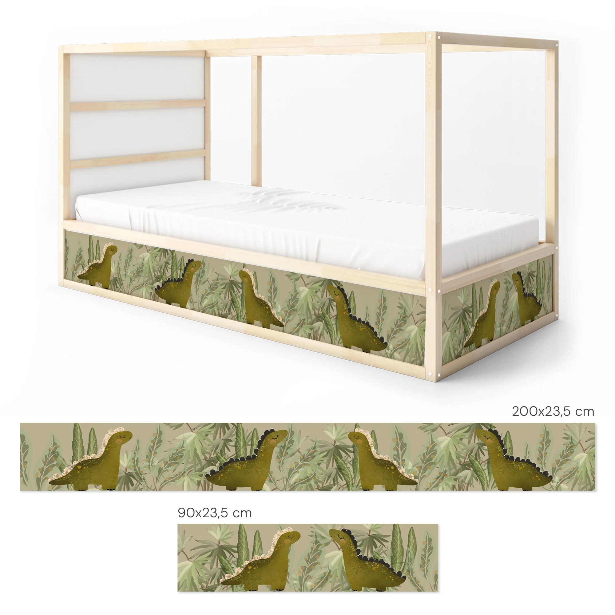 Bett­aufkleber Set für IKEA Kura - Dinos - Image 8