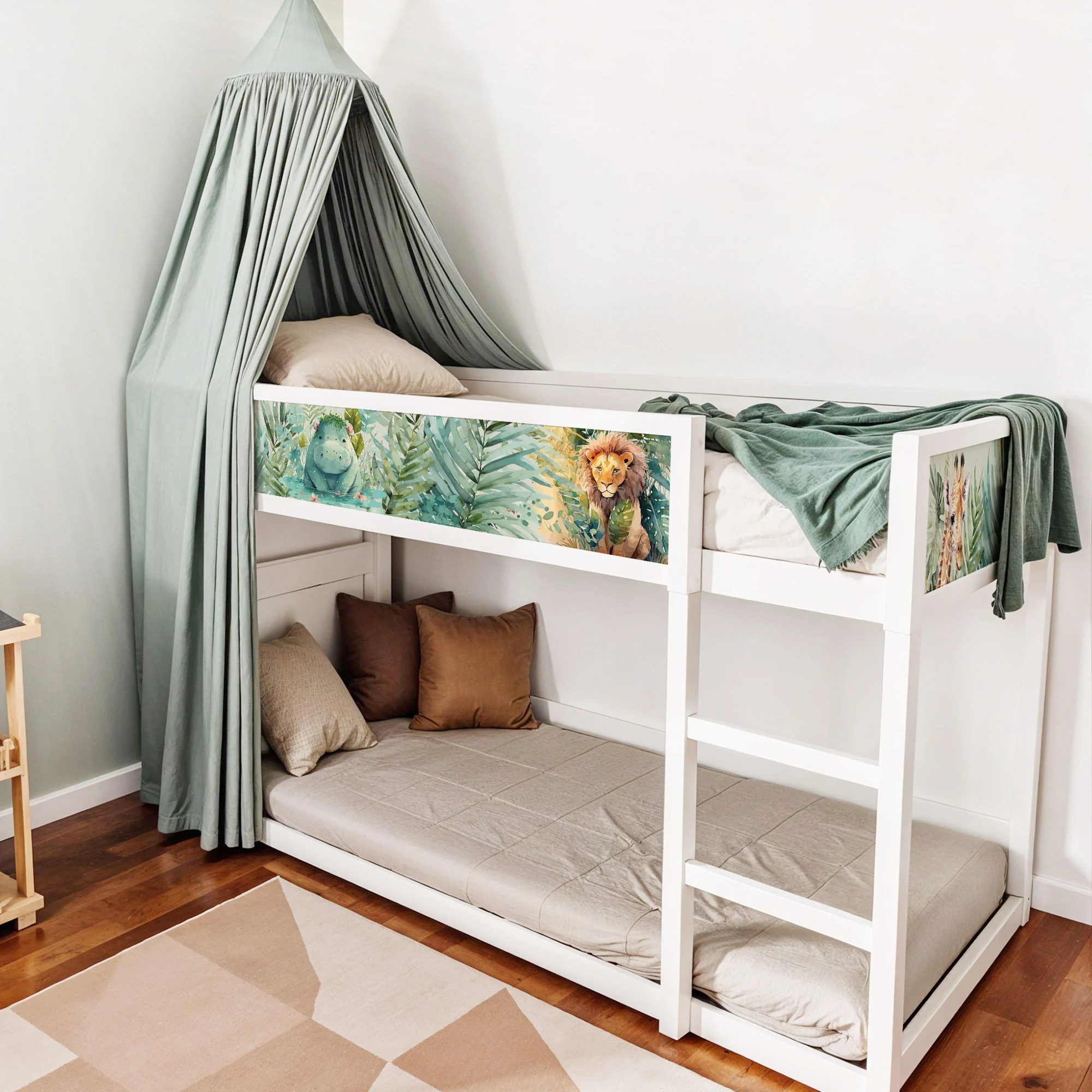 Bett­aufkleber Set für IKEA Kura - Dschungel - Image 3