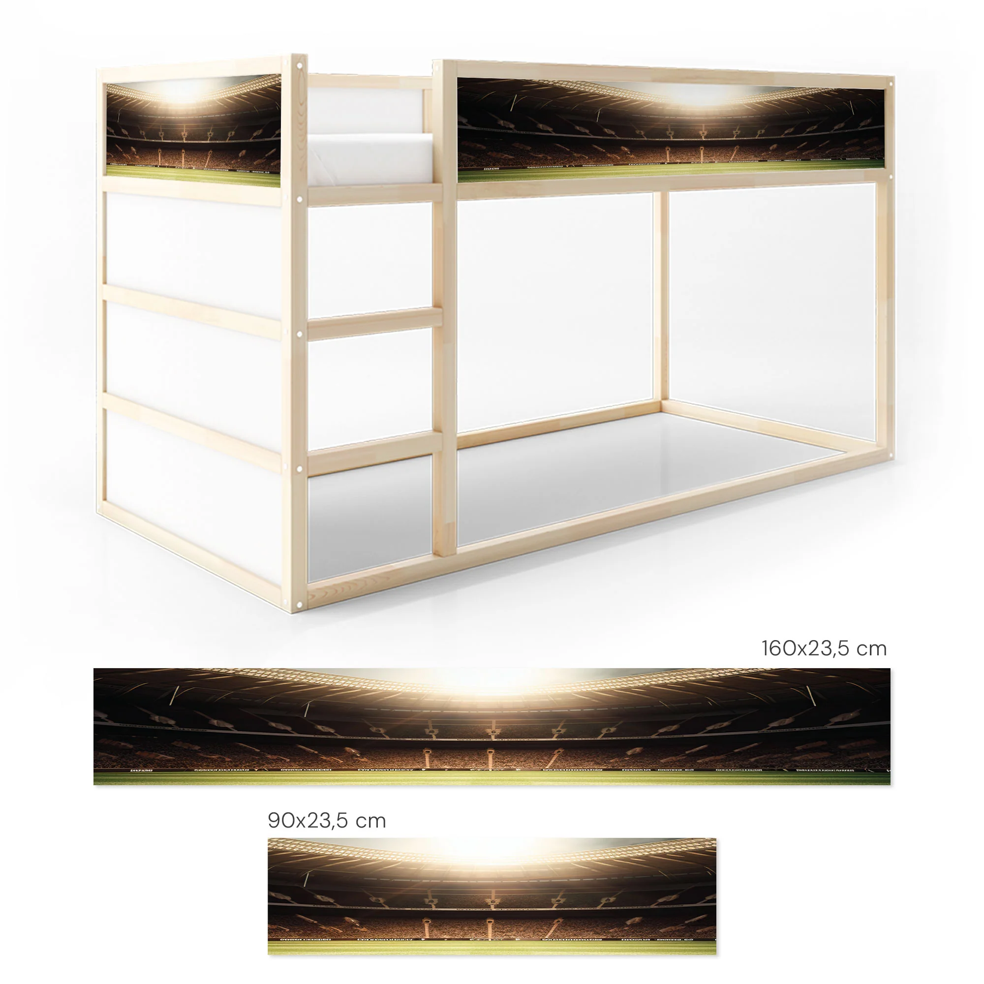 Bett­aufkleber Set für IKEA Kura - Fussball - Image 6