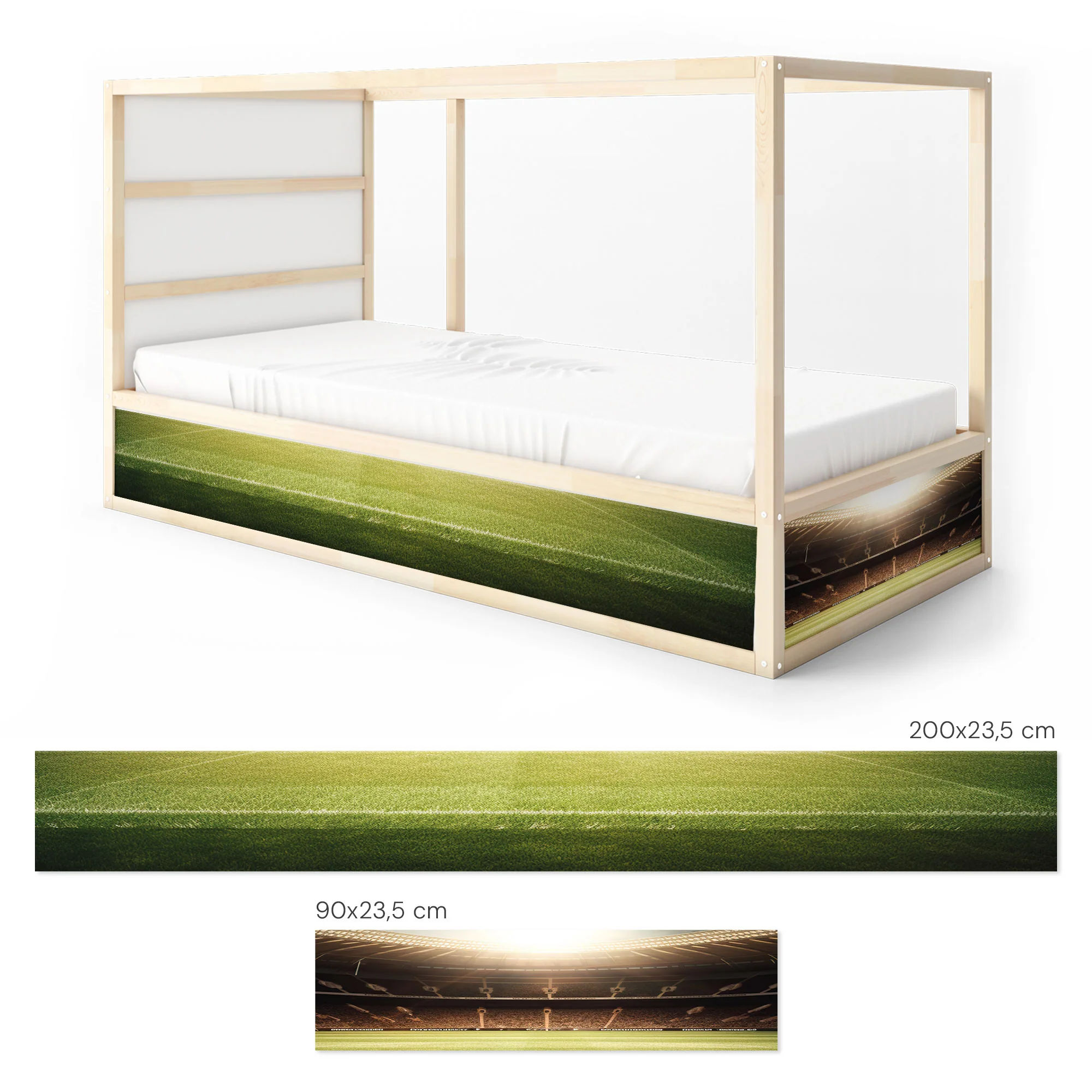 Bett­aufkleber Set für IKEA Kura - Fussball - Image 8