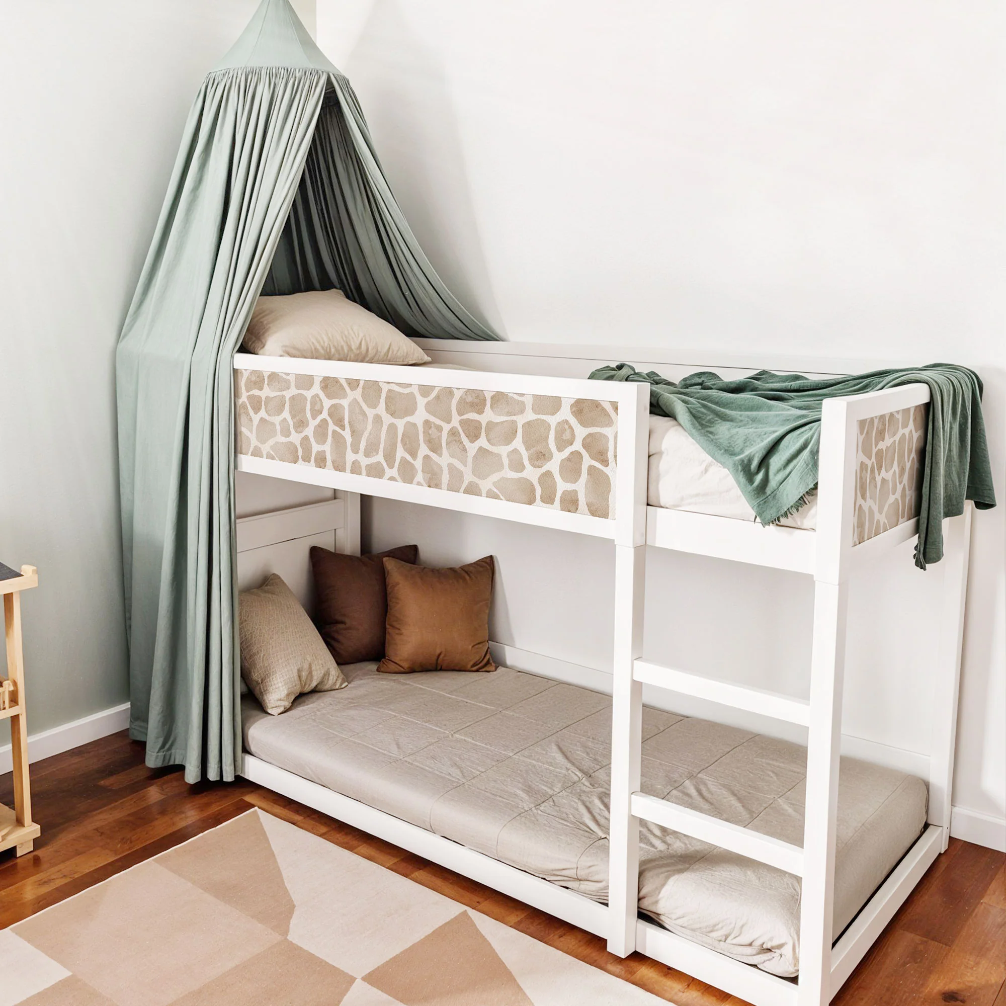 Bett­aufkleber Set für IKEA Kura - Giraffenmuster - Image 2