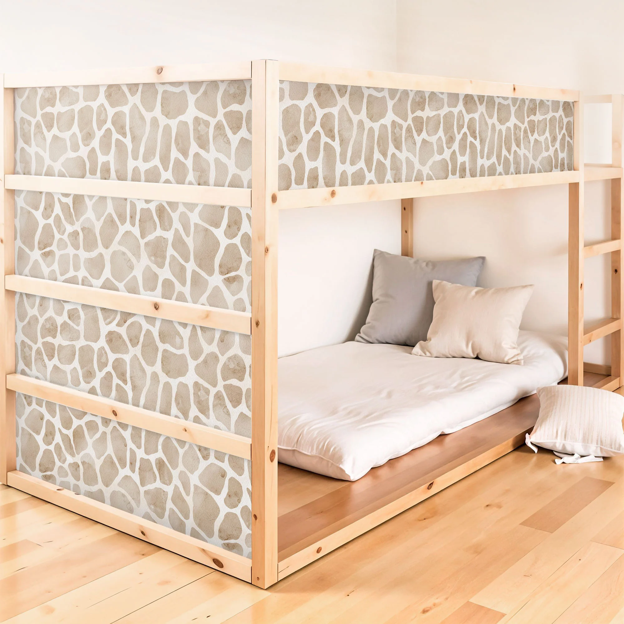 Bett­aufkleber Set für IKEA Kura - Giraffenmuster - Image 3