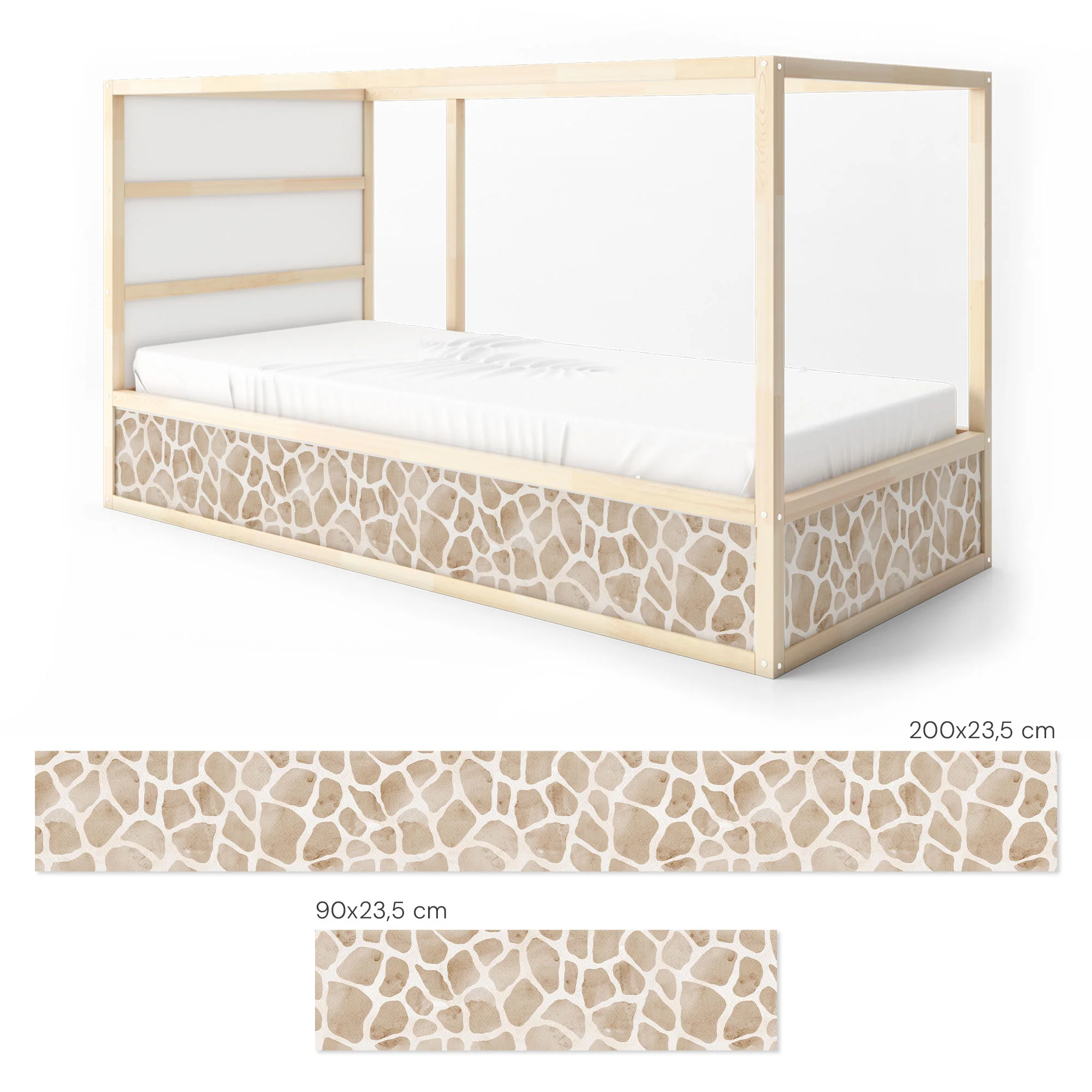 Bett­aufkleber Set für IKEA Kura - Giraffenmuster - Image 7