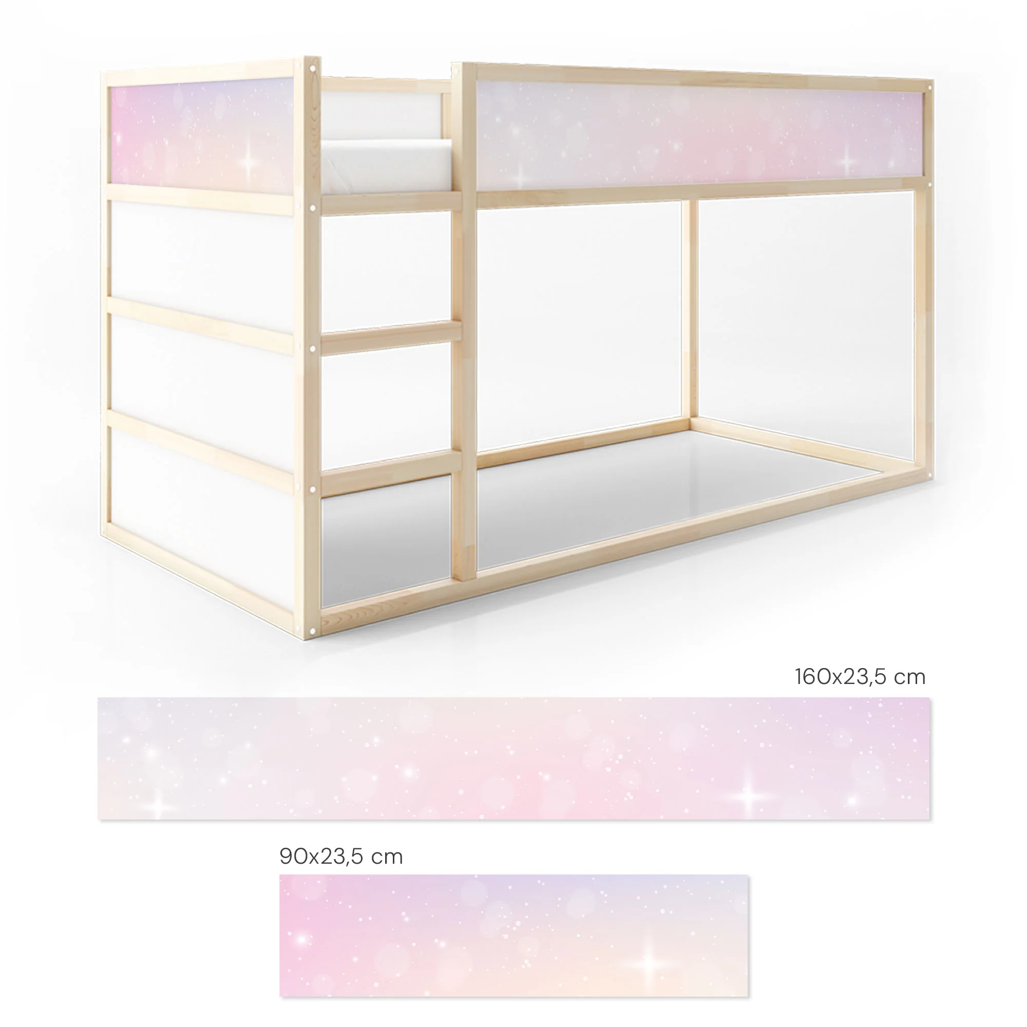 Bett­aufkleber Set für IKEA Kura - Pastell Himmel - Image 6