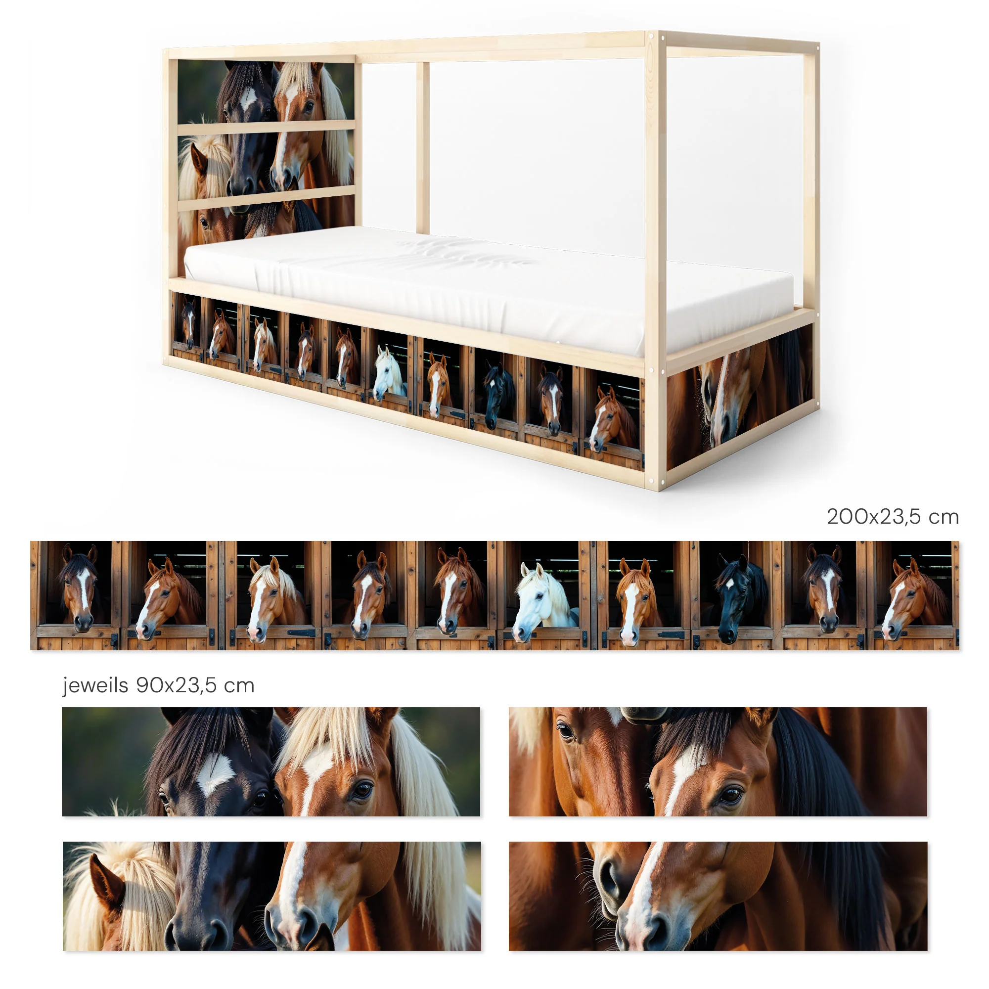 IKEA Kura Bett­aufkleber Set - Pferde­stall - Image 9