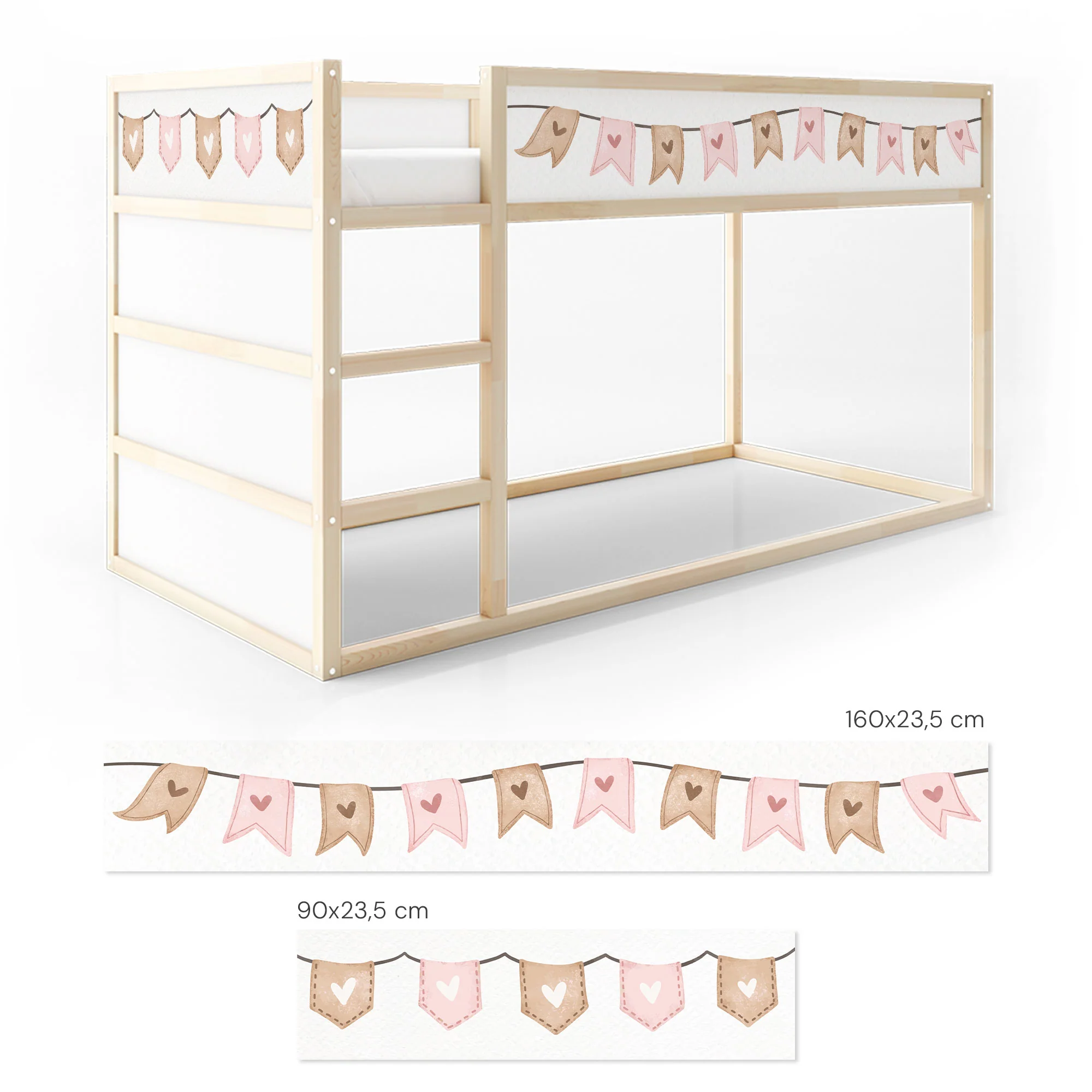 Bett­aufkleber Set für IKEA Kura - Girlande - Image 6