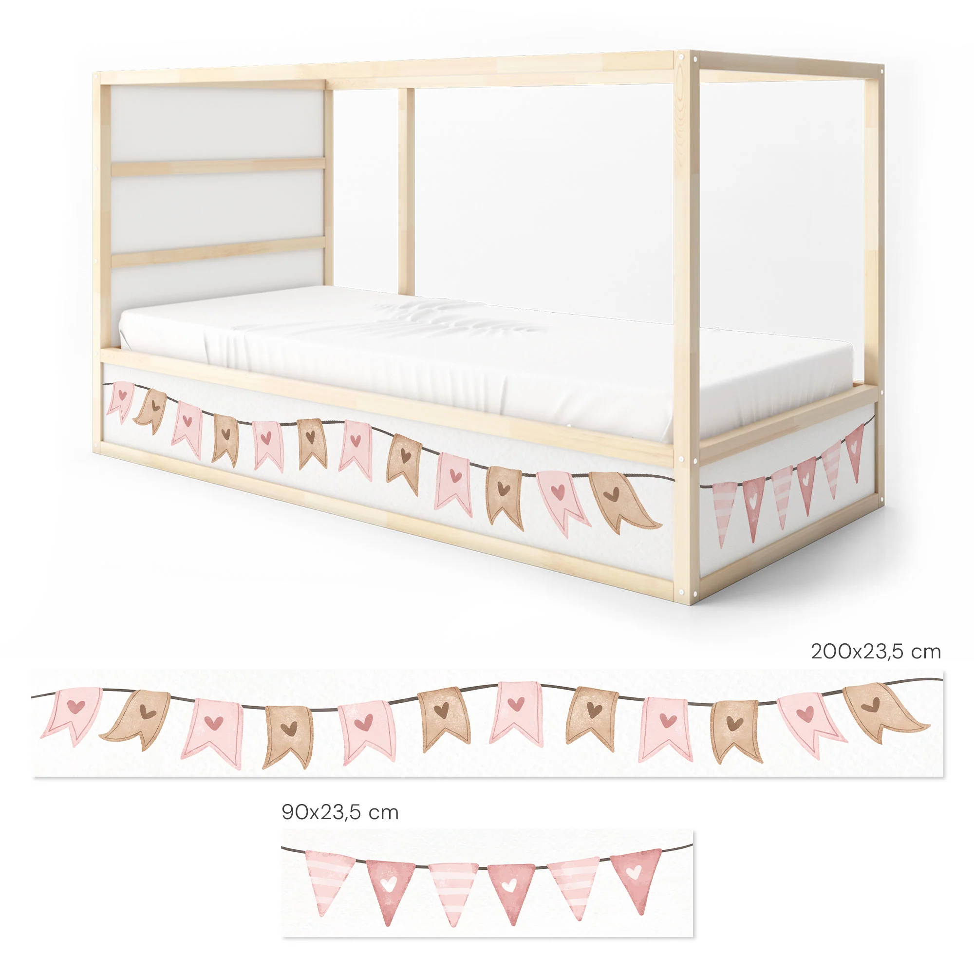 Bett­aufkleber Set für IKEA Kura - Girlande - Image 7