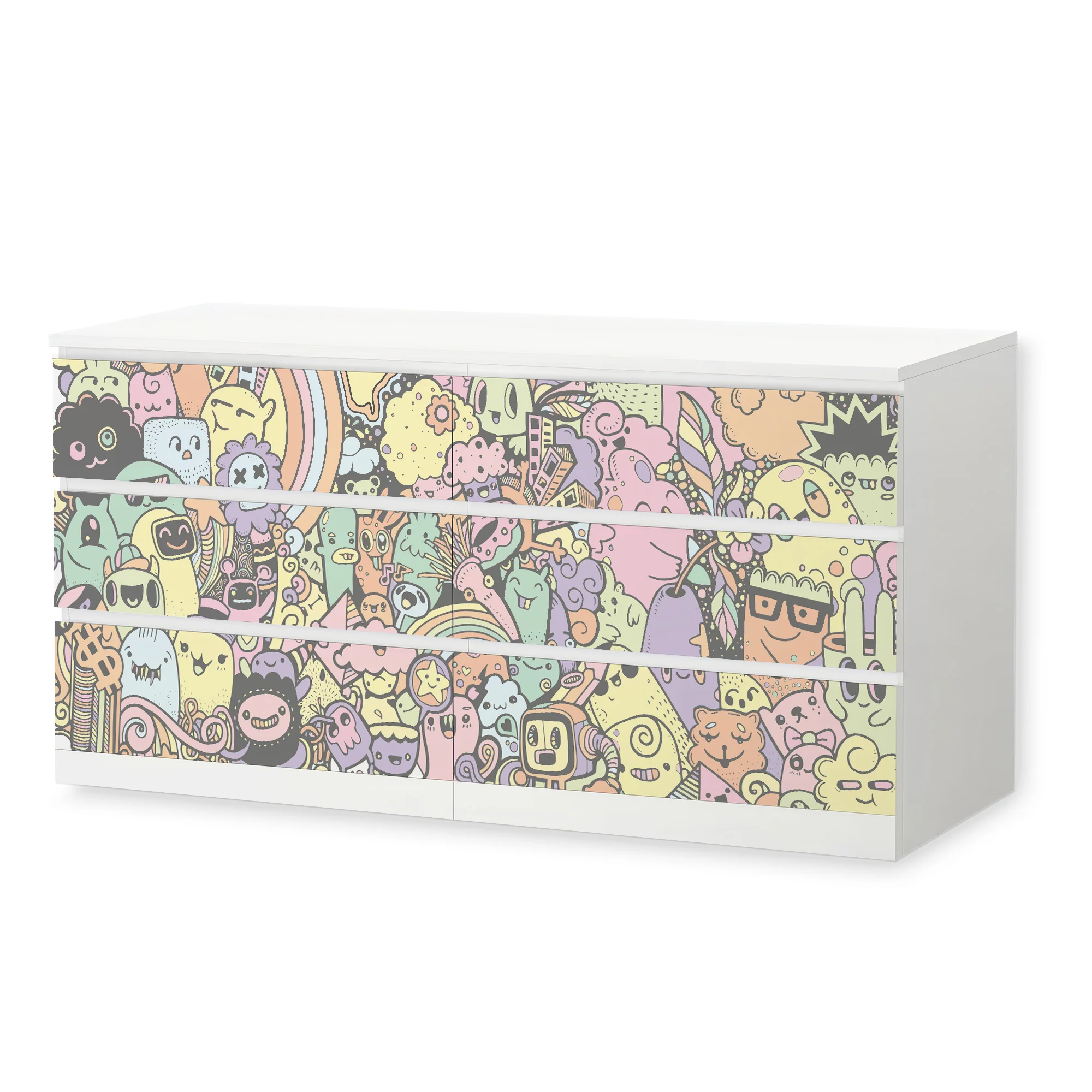 IKEA Malm Möbelfolie Doodle Parade - Image 10