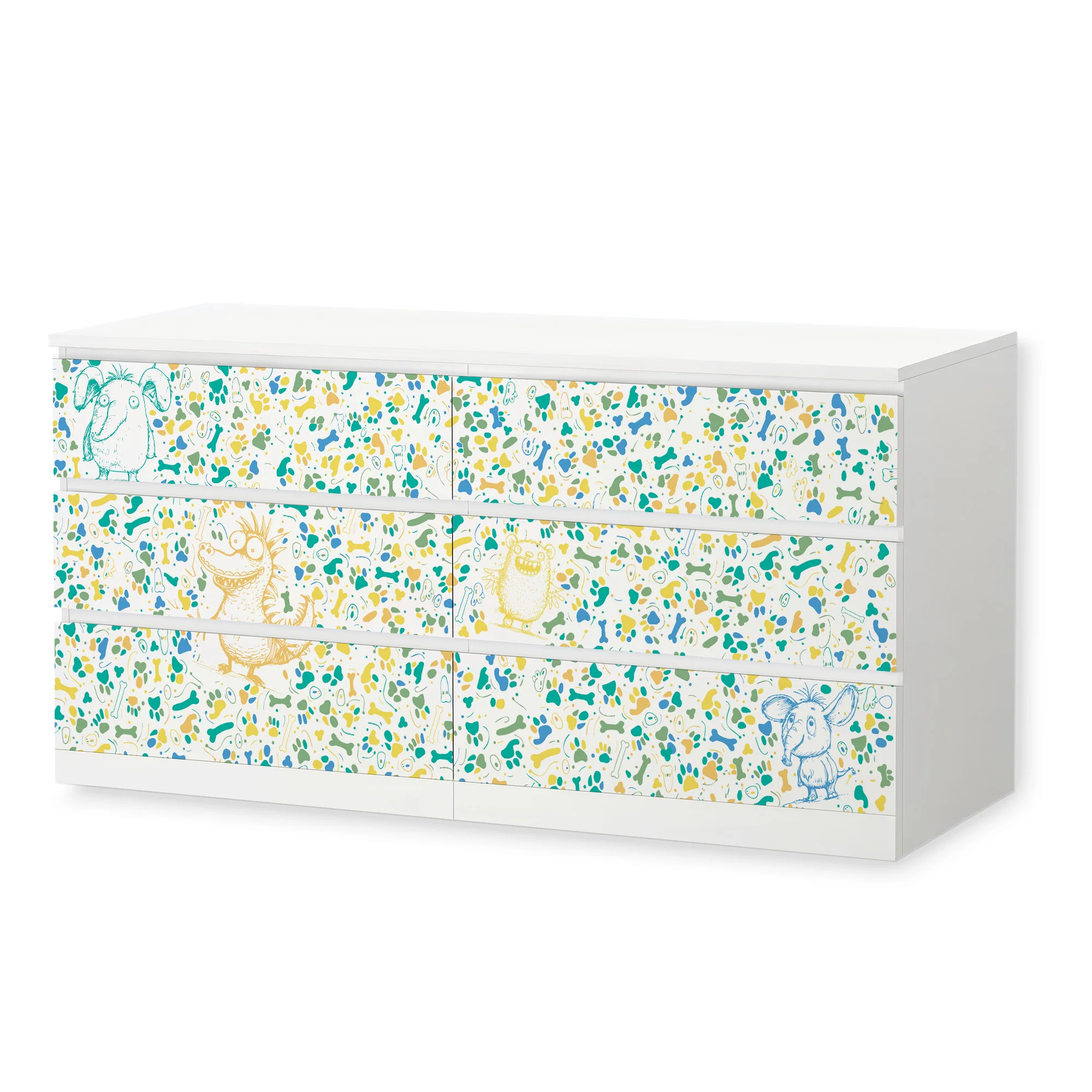 IKEA Malm Möbelfolie Doodle Tiere - Image 11