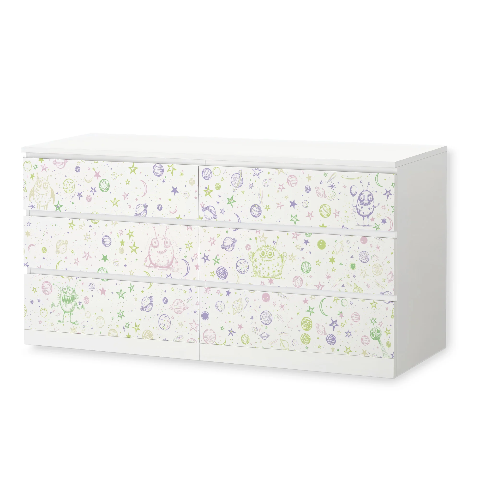 IKEA Malm Möbelfolie Doodle Weltraum - Image 12