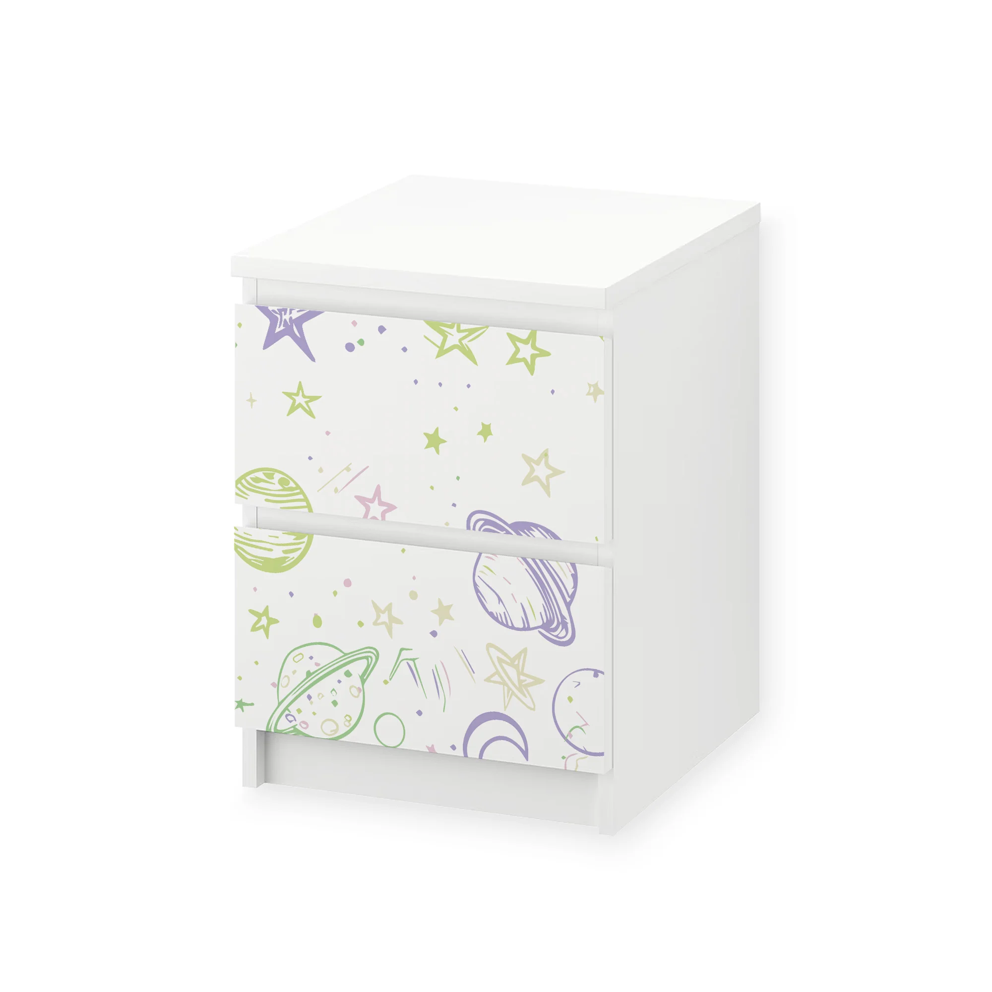 IKEA Malm Möbelfolie Doodle Weltraum - Image 6