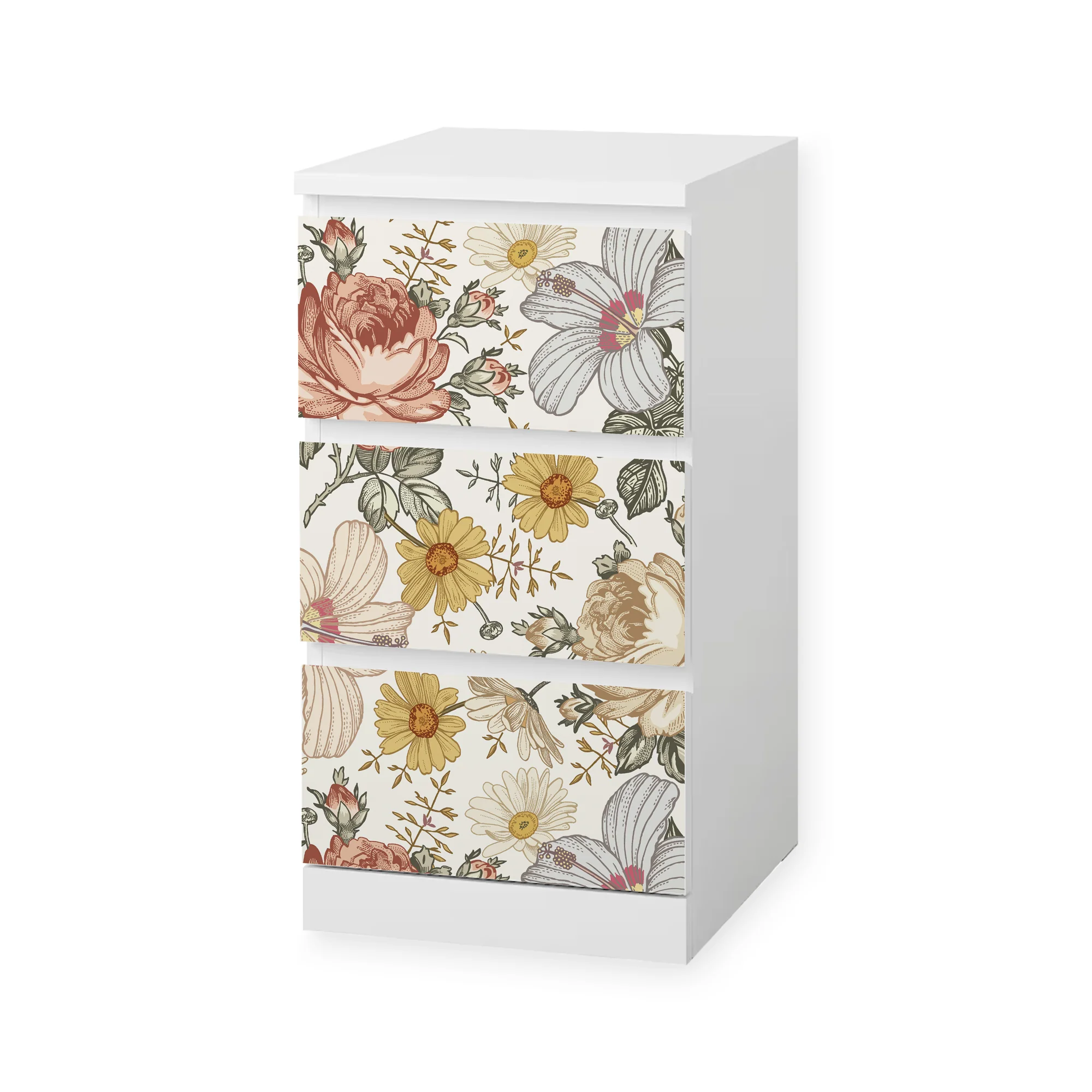 IKEA Malm Möbelfolie Vintage Blumen - Image 3