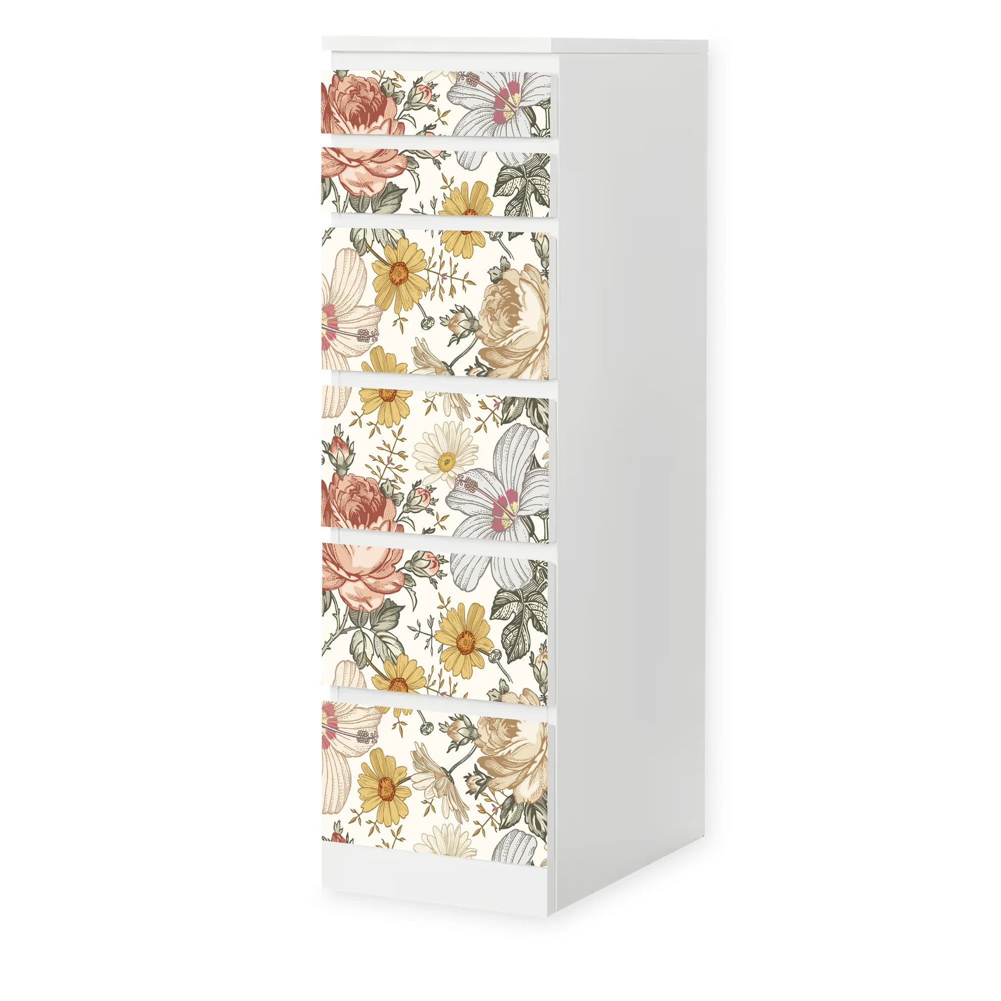 IKEA Malm Möbelfolie Vintage Blumen - Image 4